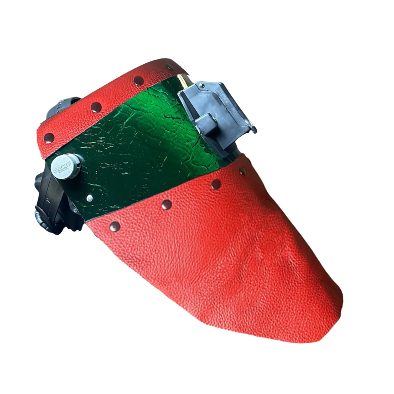 Candy Corn Silk Carbon Fiber Chopped Top & Bottom Leather Welding Hood - Image 23