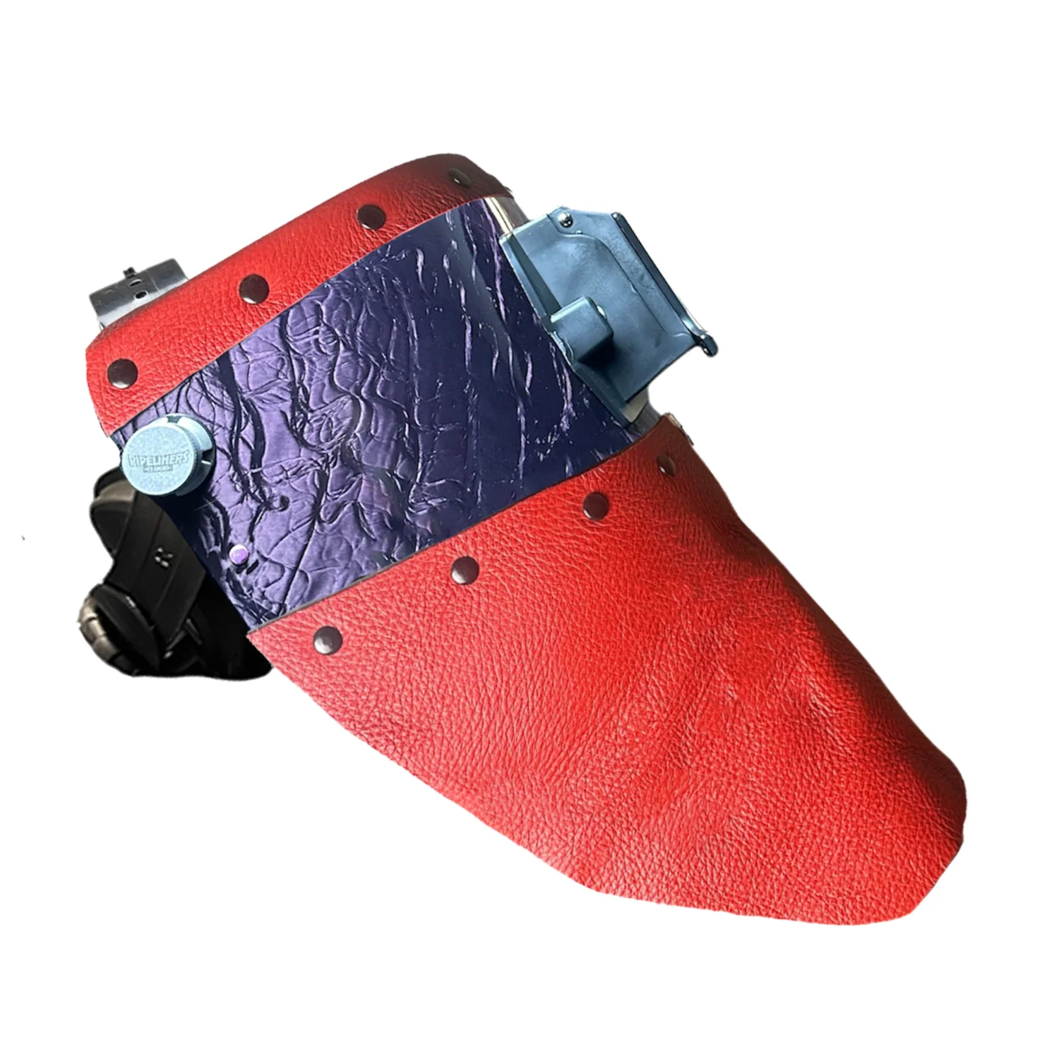 Candy Corn Silk Carbon Fiber Chopped Top & Bottom Leather Welding Hood - Image 30