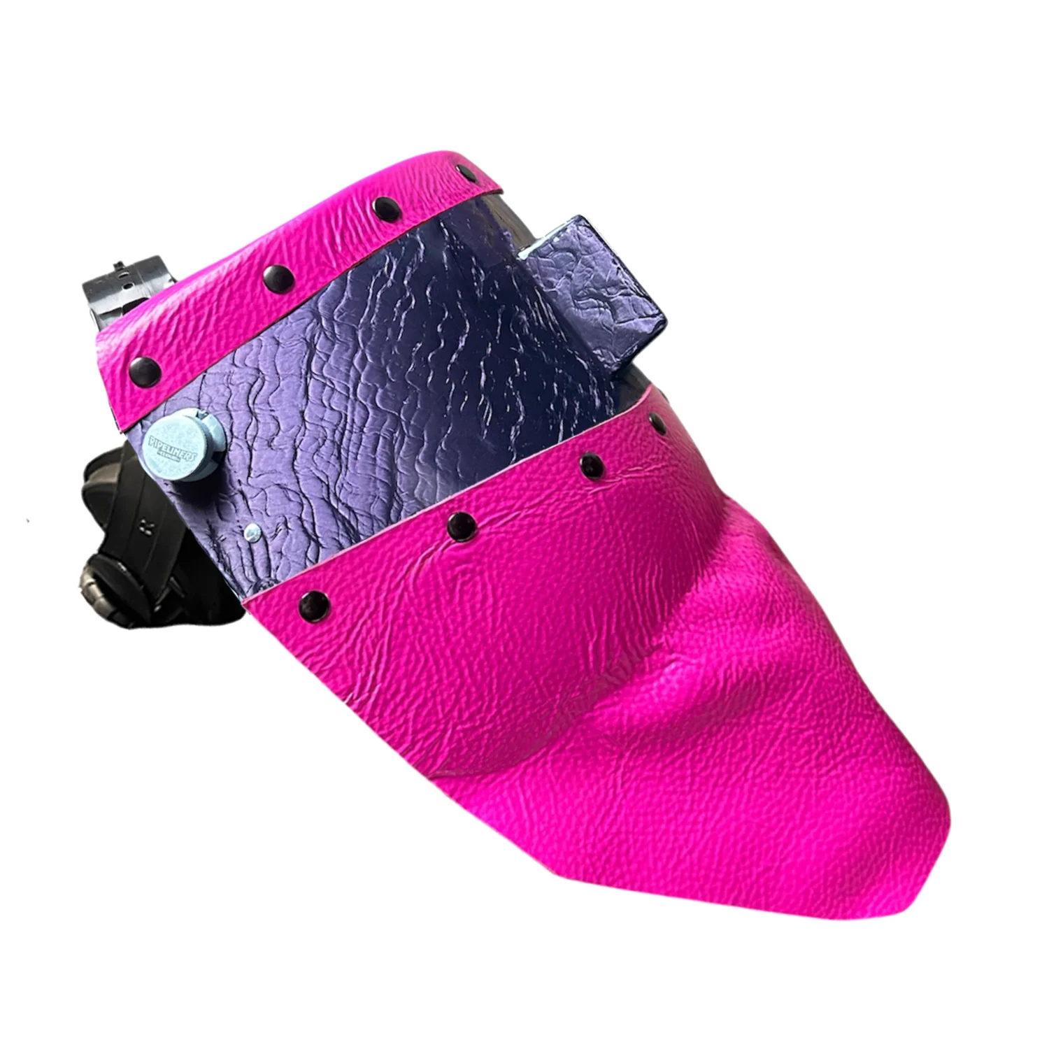 Candy Corn Silk Carbon Fiber Chopped Top & Bottom Leather Welding Hood - Image 35