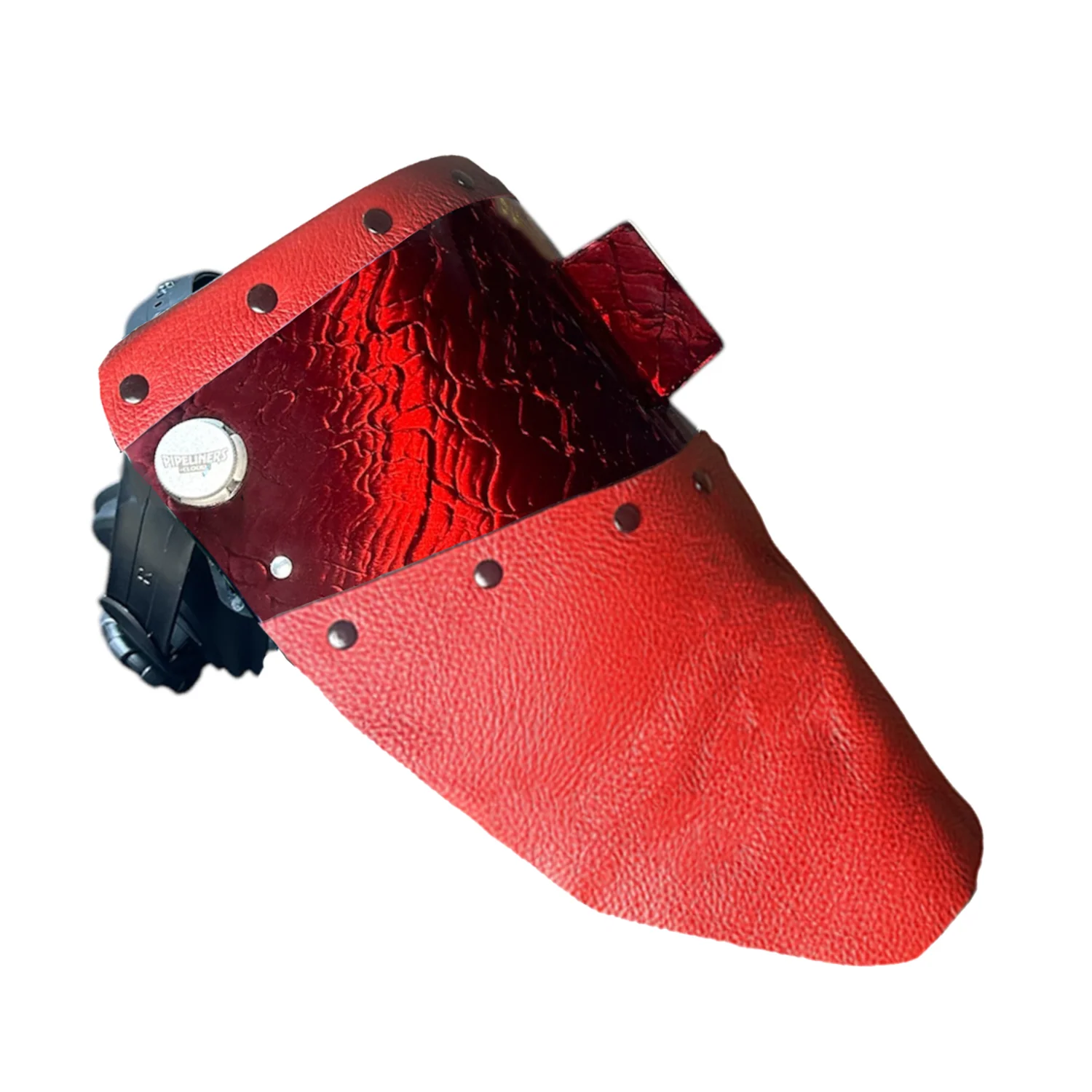 Candy Corn Silk Carbon Fiber Chopped Top & Bottom Leather Welding Hood - Image 48