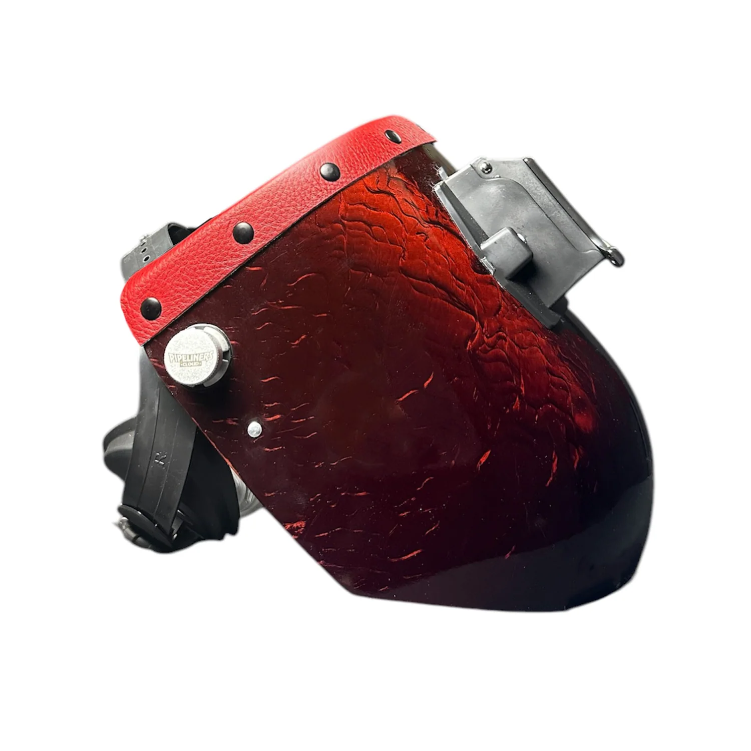 Candy Corn Silk Carbon Fiber Chopped Top Leather Welding Hood - Image 29