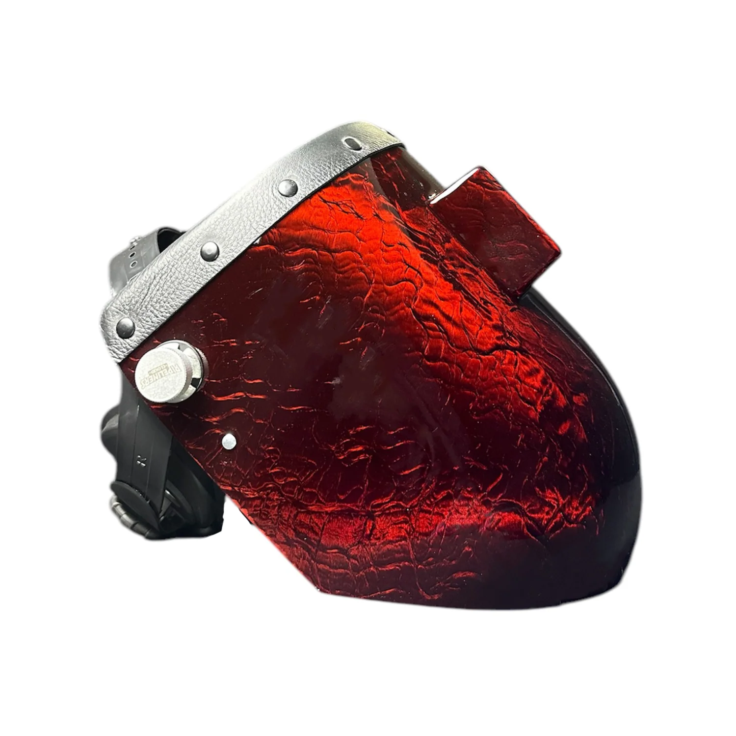 Candy Corn Silk Carbon Fiber Chopped Top Leather Welding Hood - Image 33