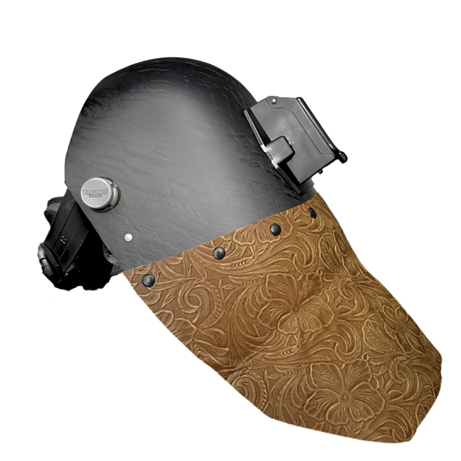 Corn Silk Carbon Fiber Chopped Bottom Leather Welding Hood - Image 11