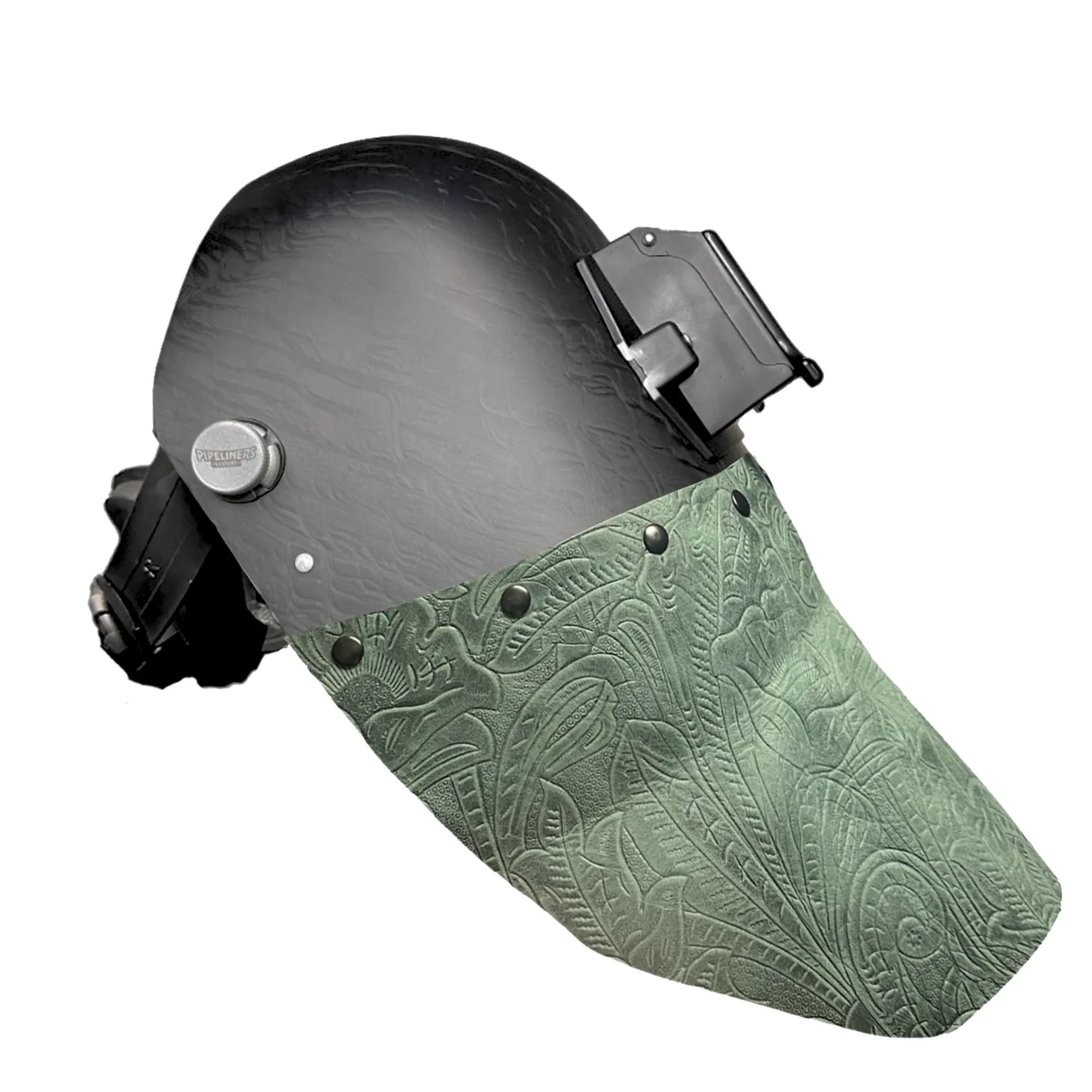Corn Silk Carbon Fiber Chopped Bottom Leather Welding Hood - Image 12