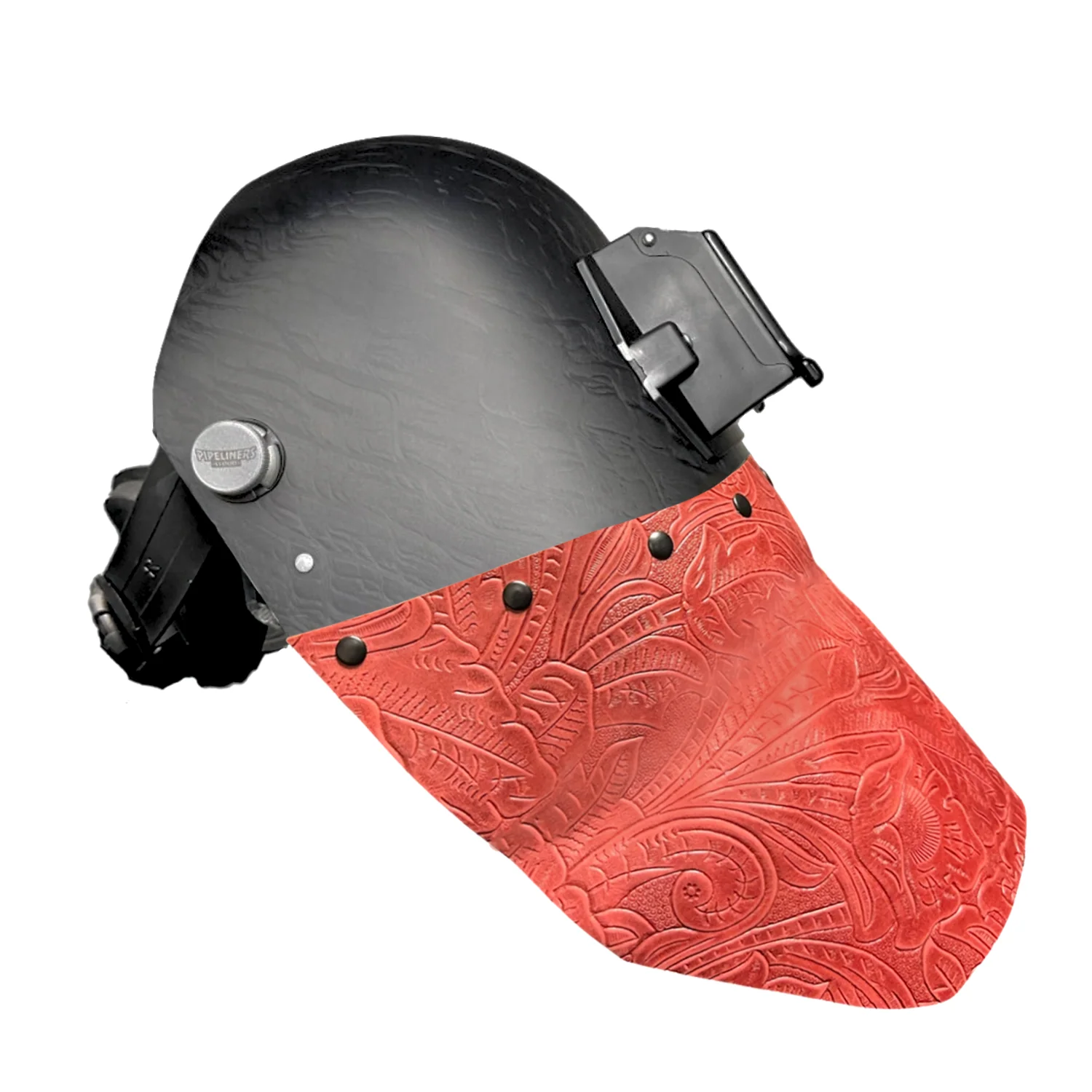 Corn Silk Carbon Fiber Chopped Bottom Leather Welding Hood - Image 14