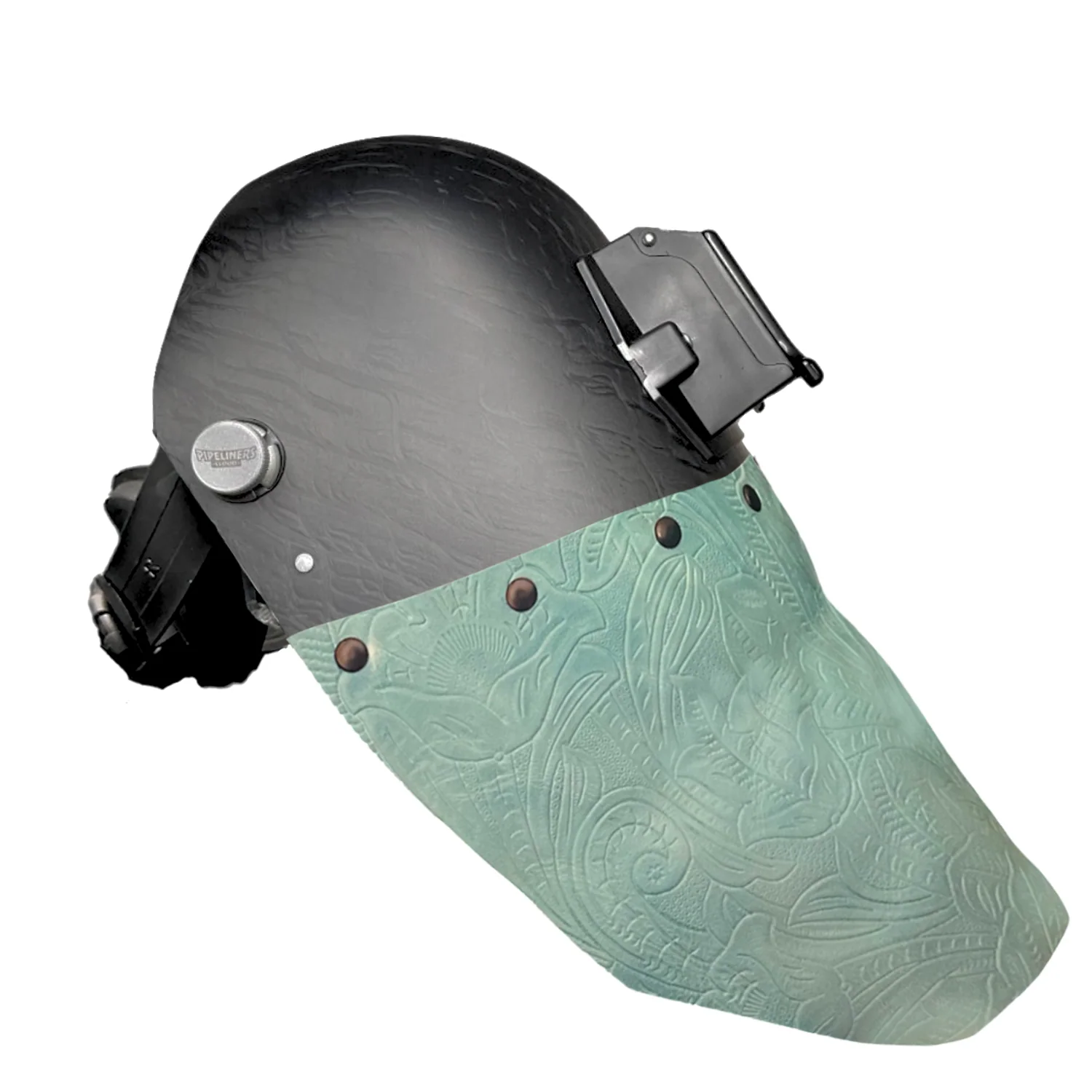 Corn Silk Carbon Fiber Chopped Bottom Leather Welding Hood - Image 16