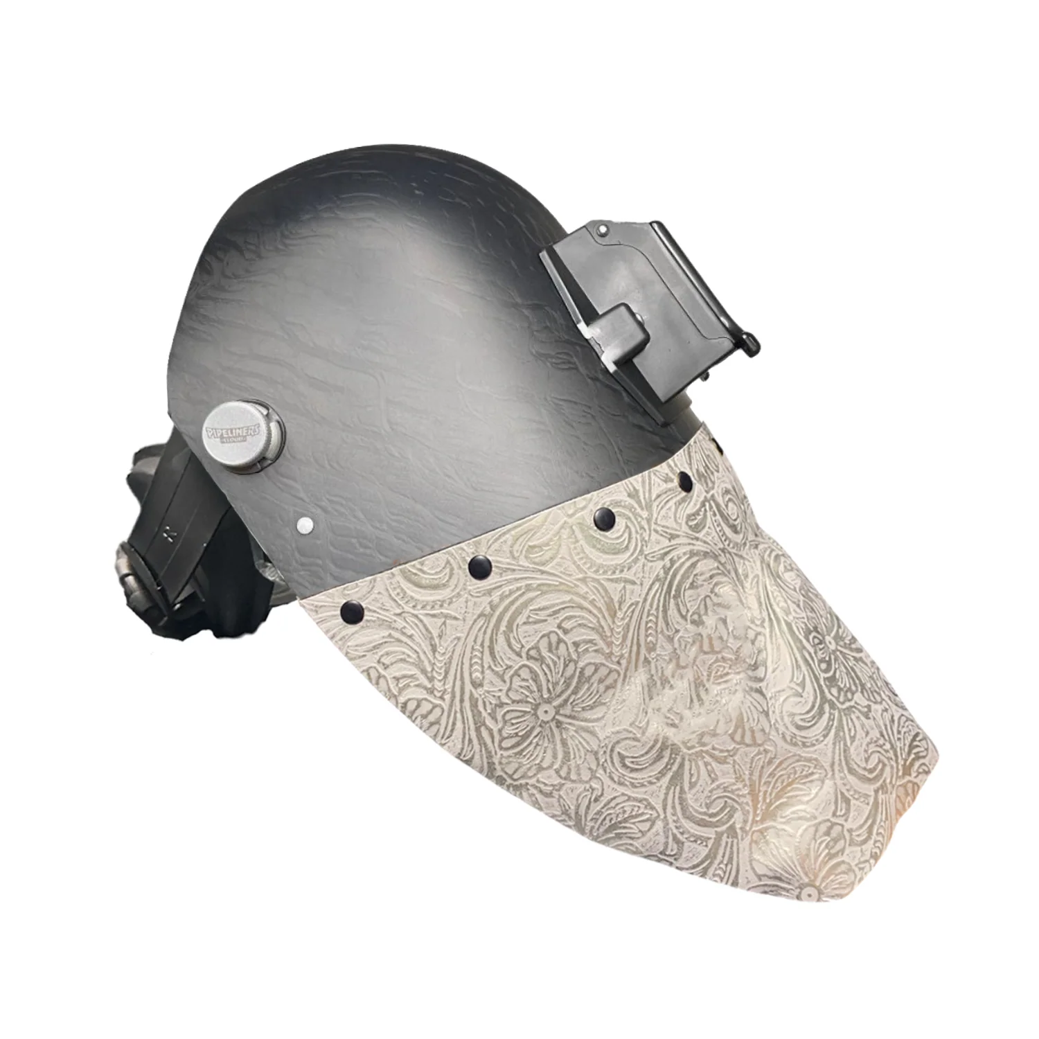 Corn Silk Carbon Fiber Chopped Bottom Leather Welding Hood - Image 18
