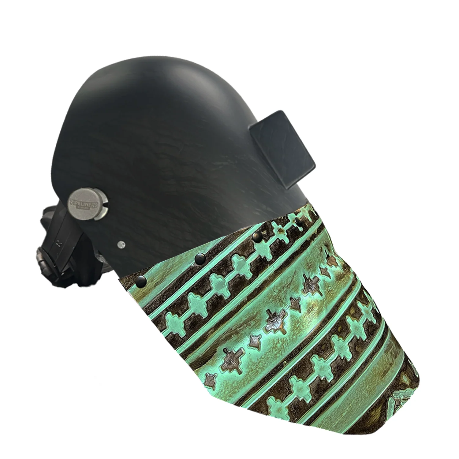 Corn Silk Carbon Fiber Chopped Bottom Leather Welding Hood - Image 21