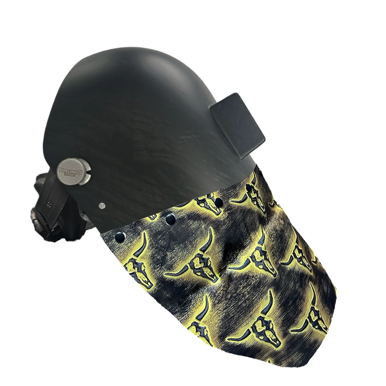 Corn Silk Carbon Fiber Chopped Bottom Leather Welding Hood - Image 22