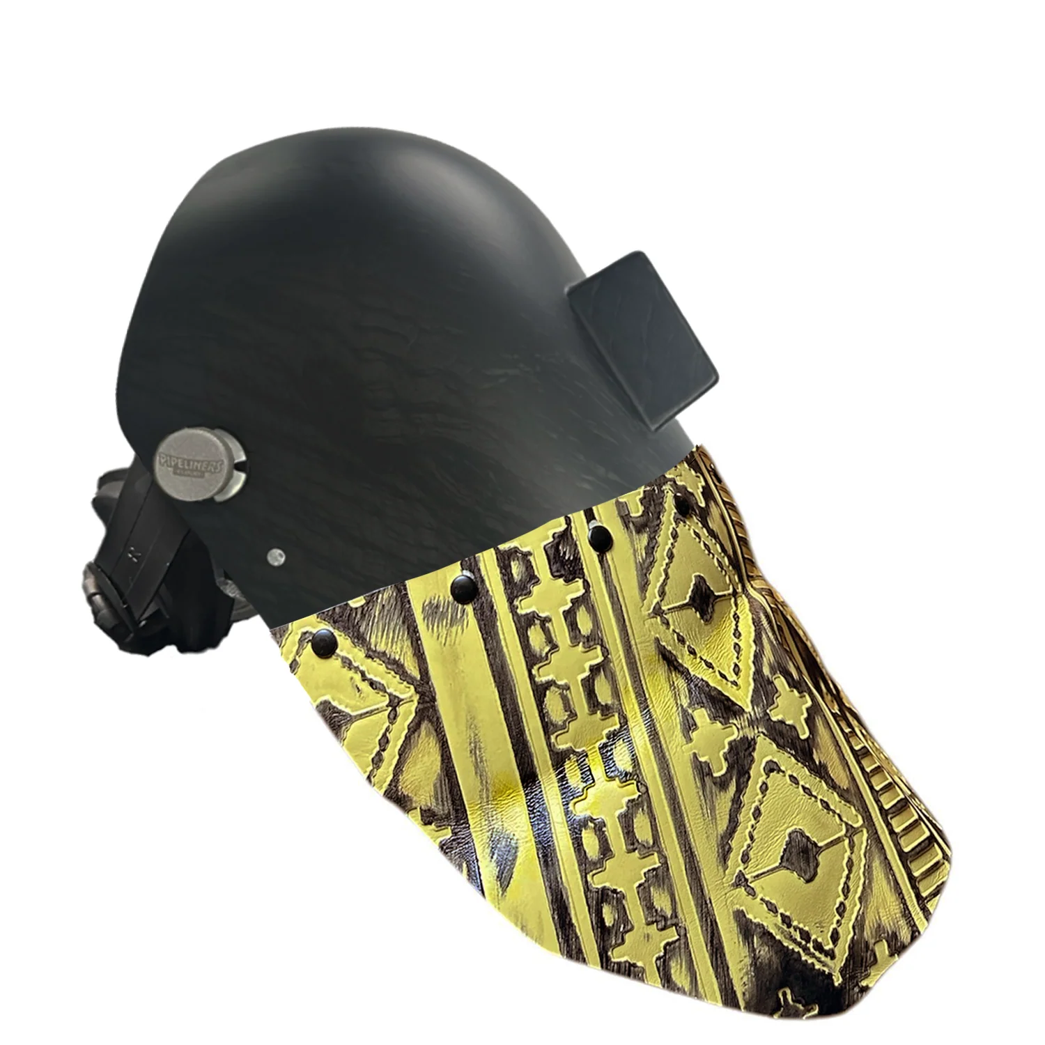 Corn Silk Carbon Fiber Chopped Bottom Leather Welding Hood - Image 23