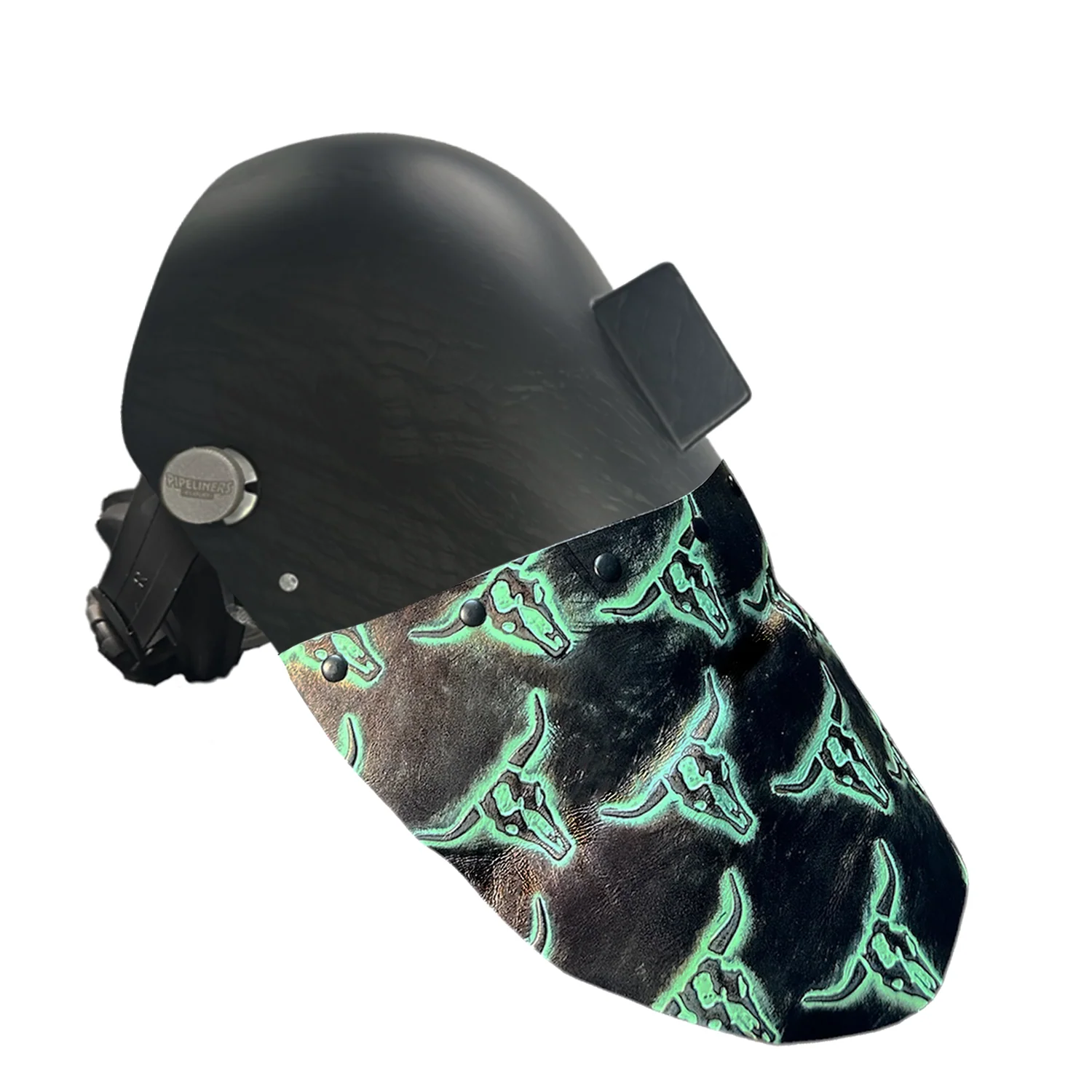 Corn Silk Carbon Fiber Chopped Bottom Leather Welding Hood - Image 25