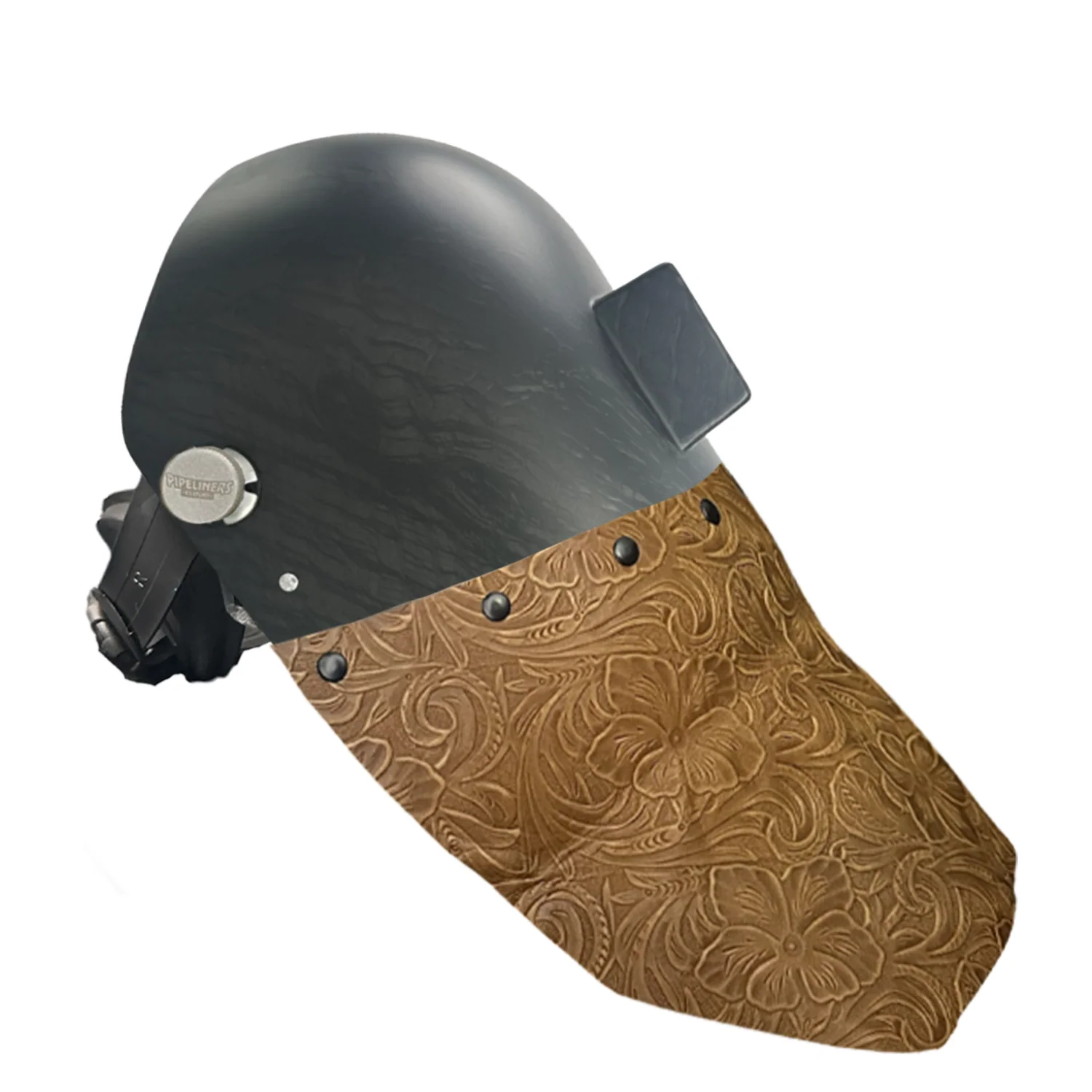 Corn Silk Carbon Fiber Chopped Bottom Leather Welding Hood - Image 27