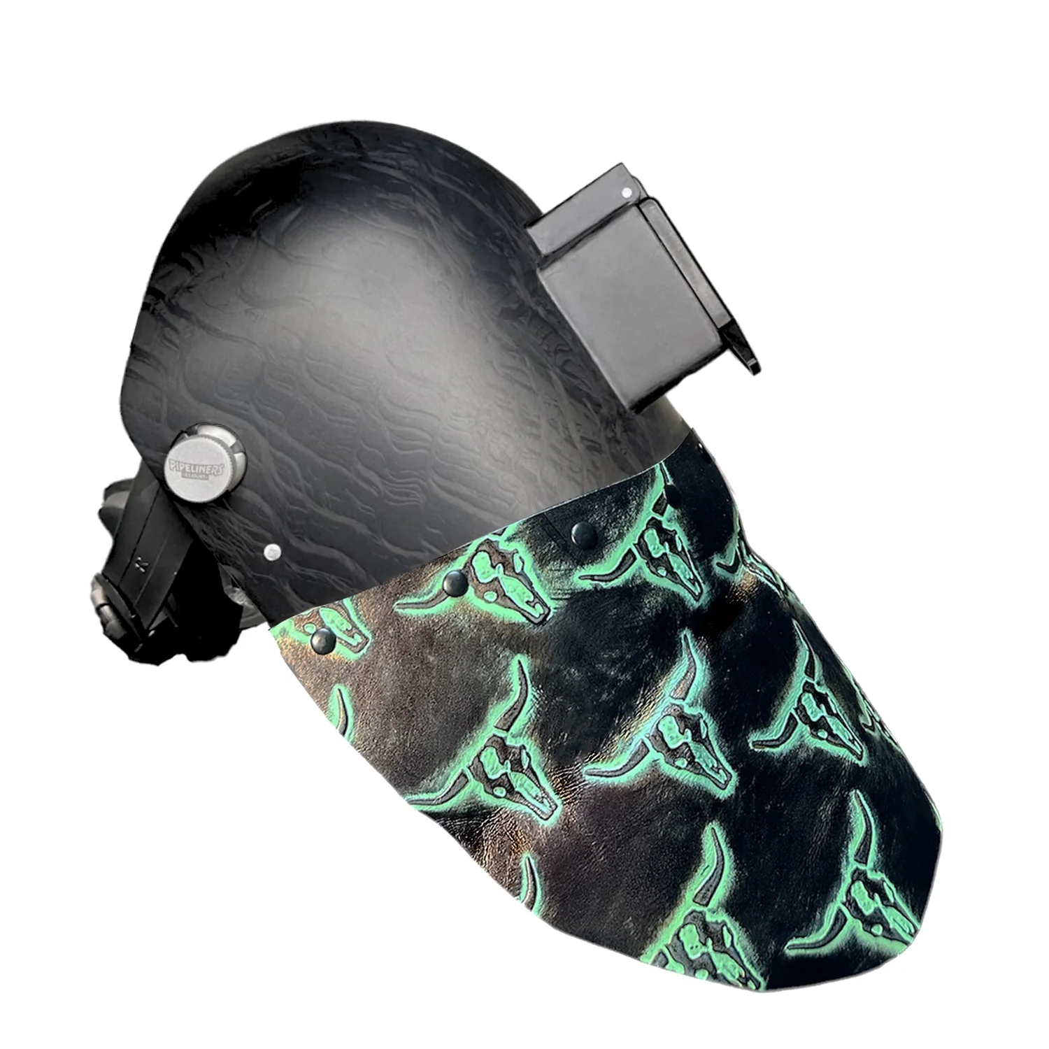 Corn Silk Carbon Fiber Chopped Bottom Leather Welding Hood - Image 35