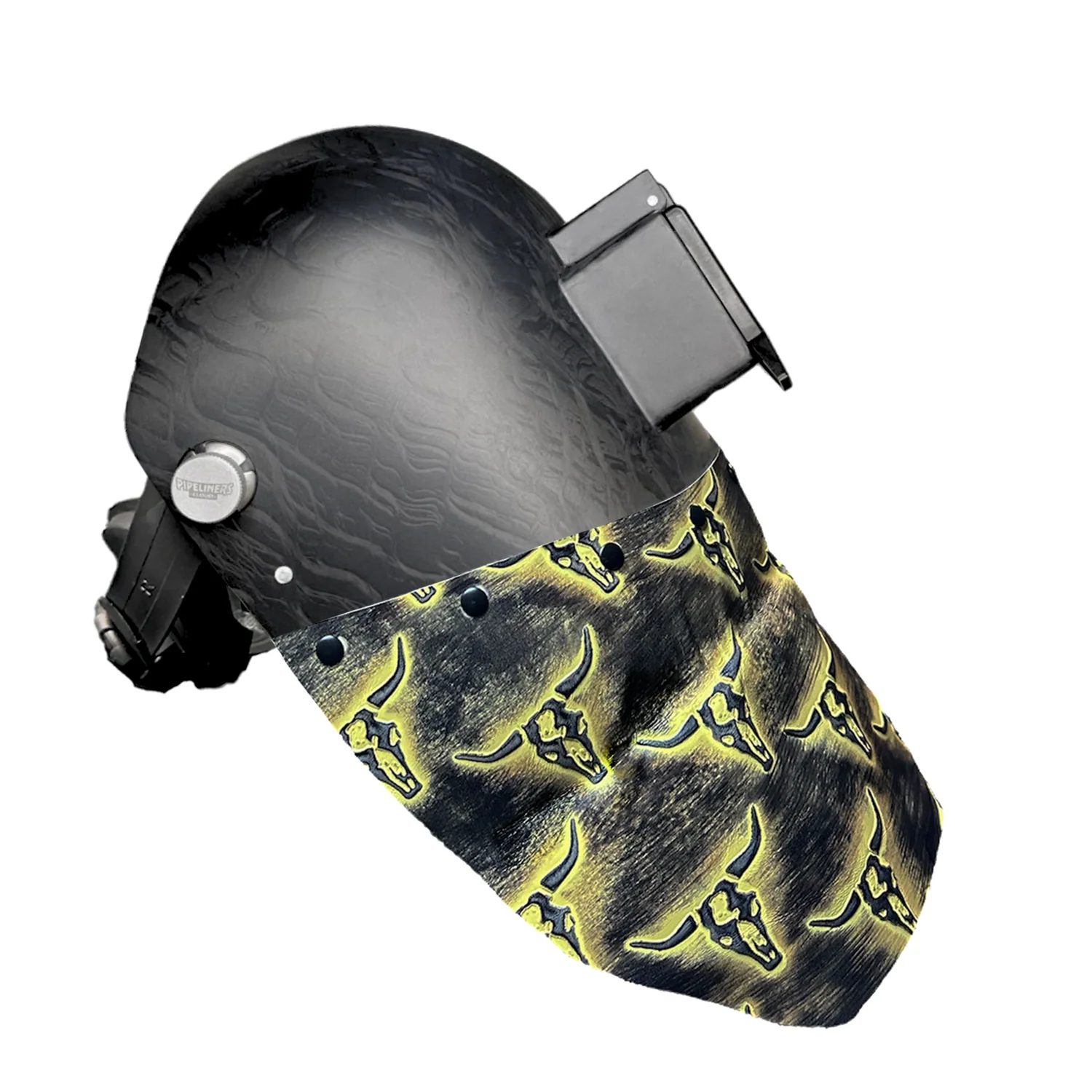 Corn Silk Carbon Fiber Chopped Bottom Leather Welding Hood - Image 36