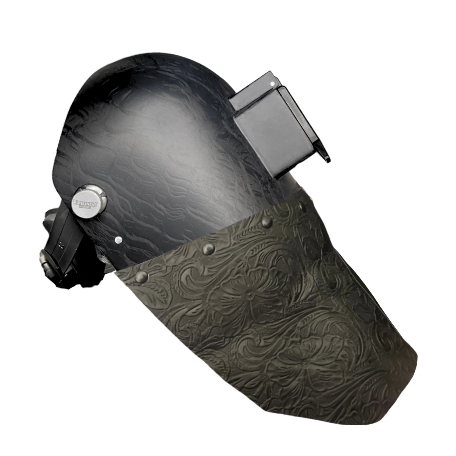 Corn Silk Carbon Fiber Chopped Bottom Leather Welding Hood - Image 38