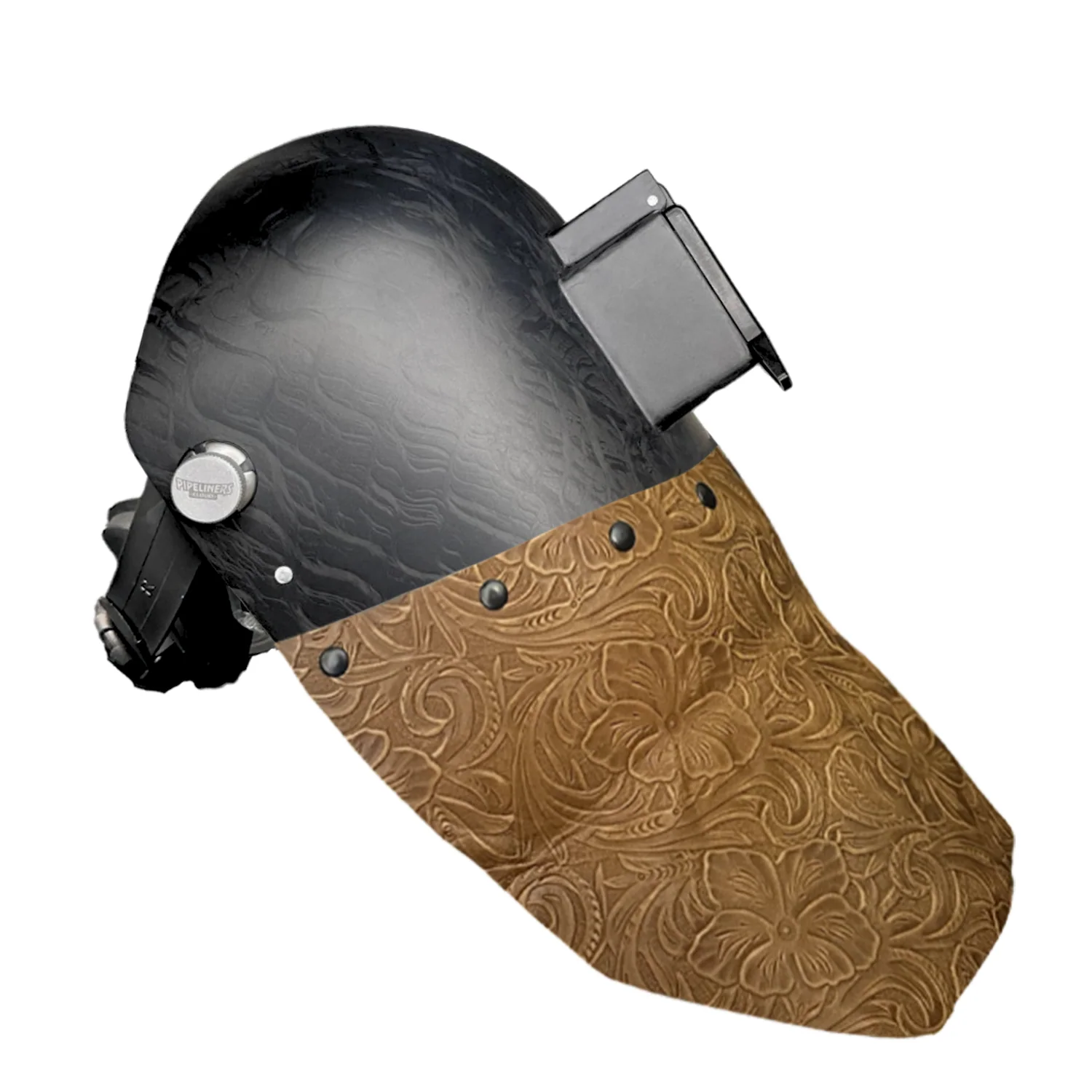 Corn Silk Carbon Fiber Chopped Bottom Leather Welding Hood - Image 39