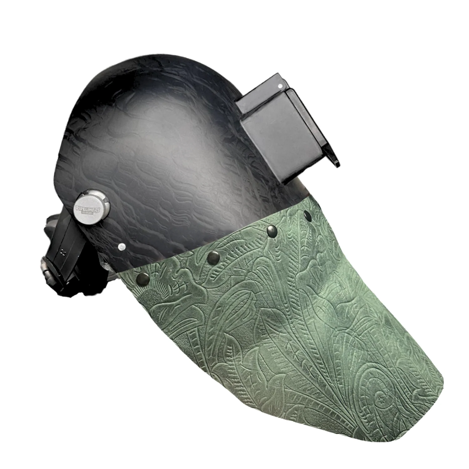 Corn Silk Carbon Fiber Chopped Bottom Leather Welding Hood - Image 41