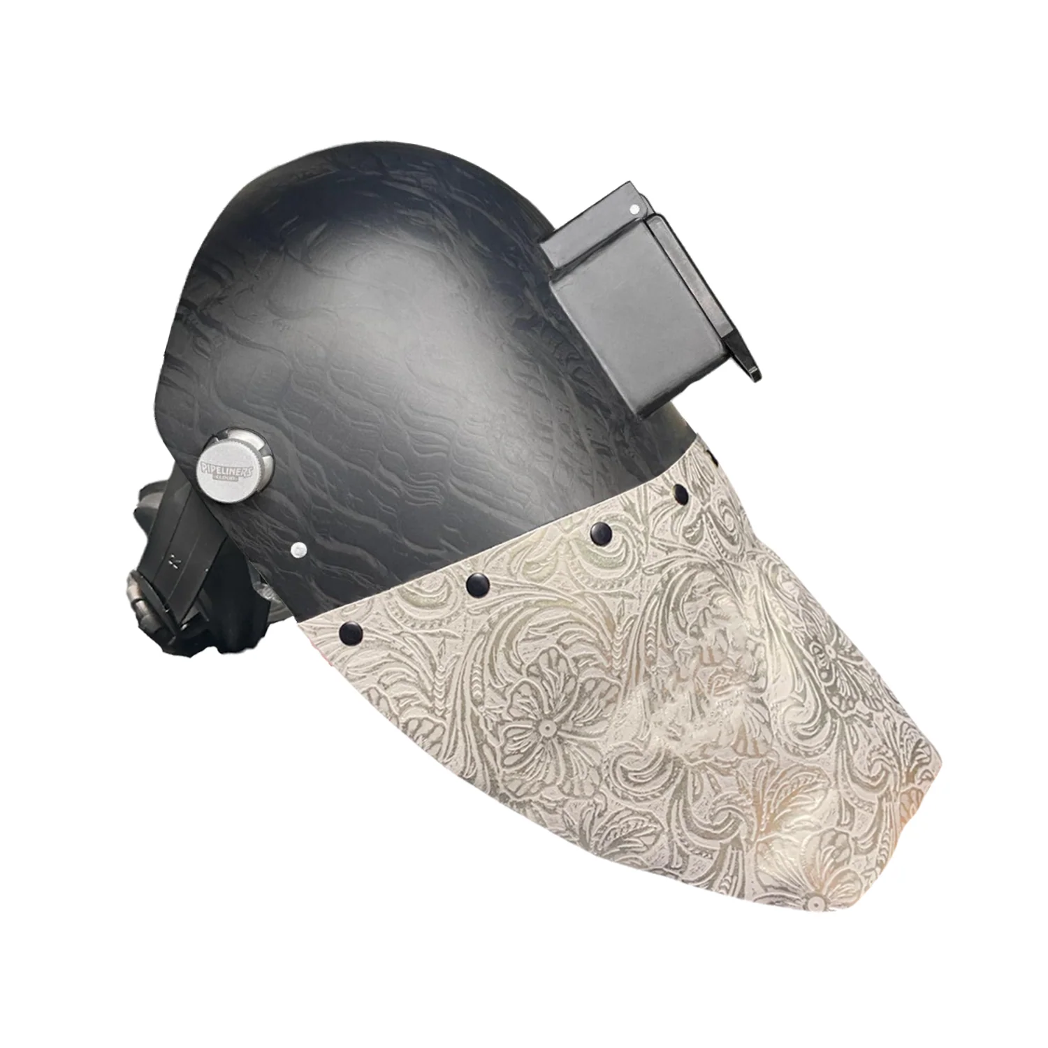 Corn Silk Carbon Fiber Chopped Bottom Leather Welding Hood - Image 44