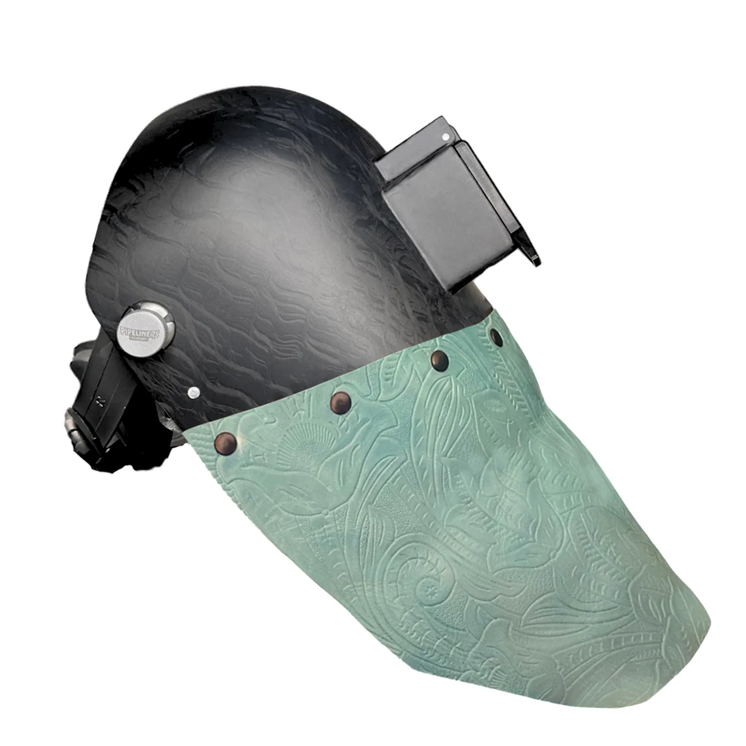 Corn Silk Carbon Fiber Chopped Bottom Leather Welding Hood - Image 49