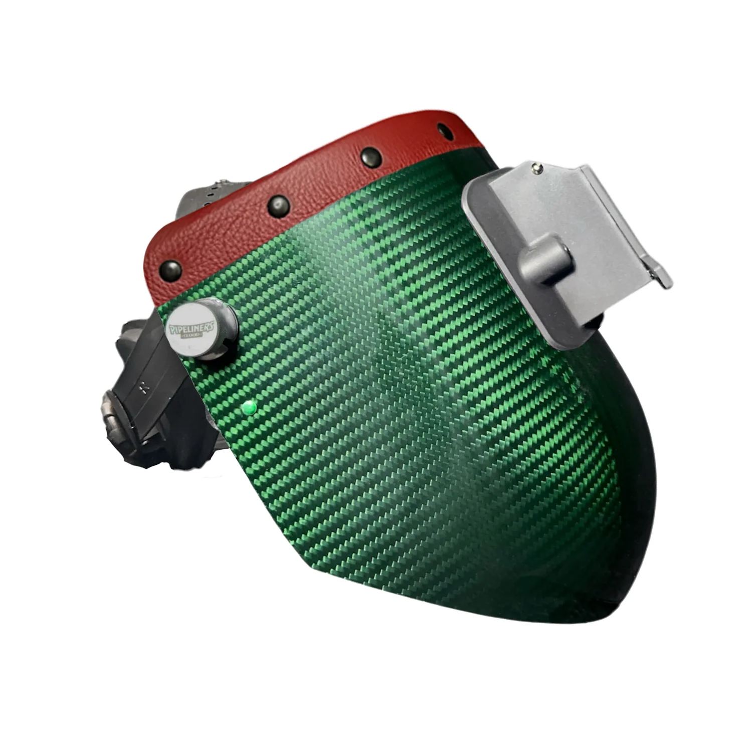 Candy Carbon Fiber Chopped Top Leather Welding Hood - Image 27