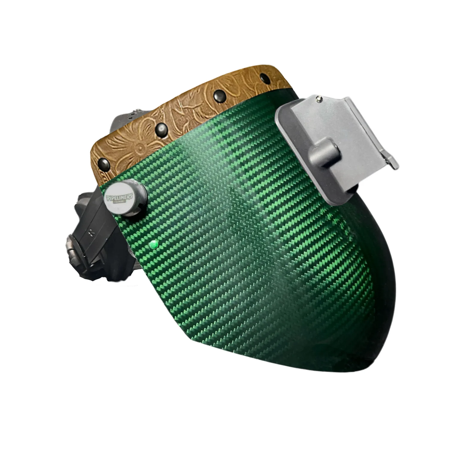 Candy Carbon Fiber Chopped Top Leather Welding Hood - Image 28