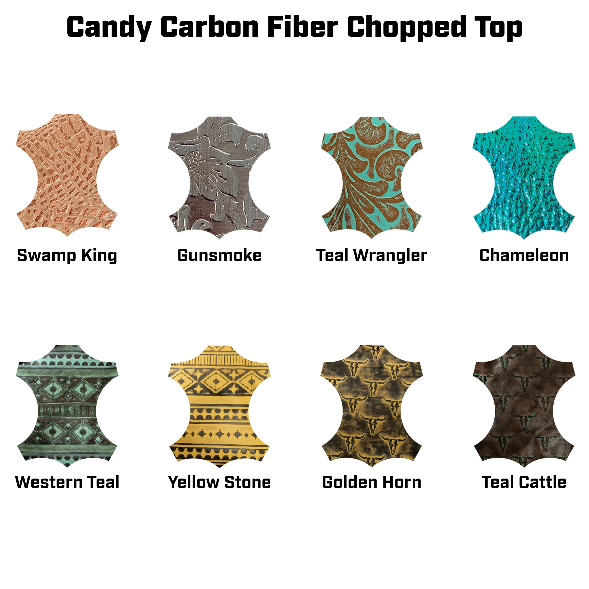 Candy Carbon Fiber Chopped Top Leather Welding Hood - Image 3
