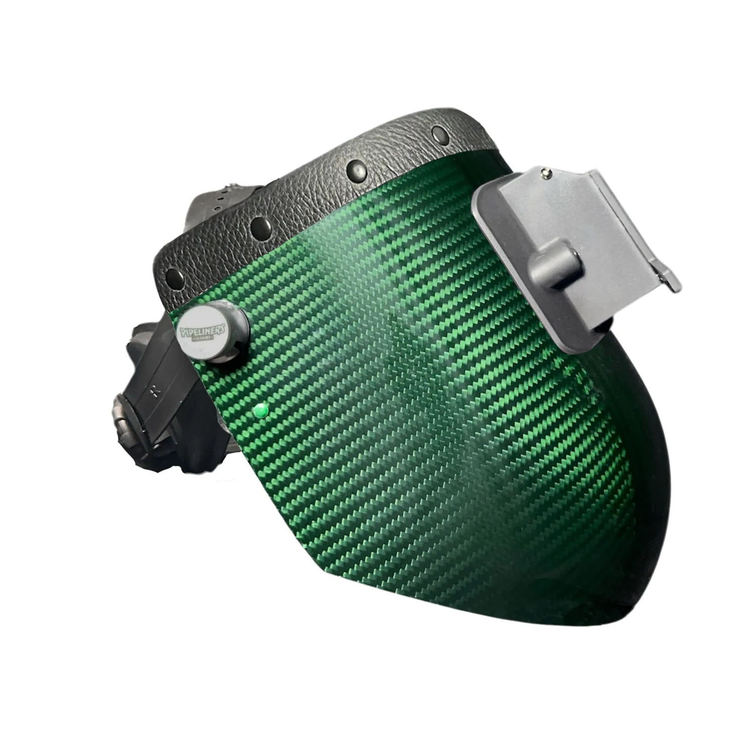 Candy Carbon Fiber Chopped Top Leather Welding Hood - Image 30