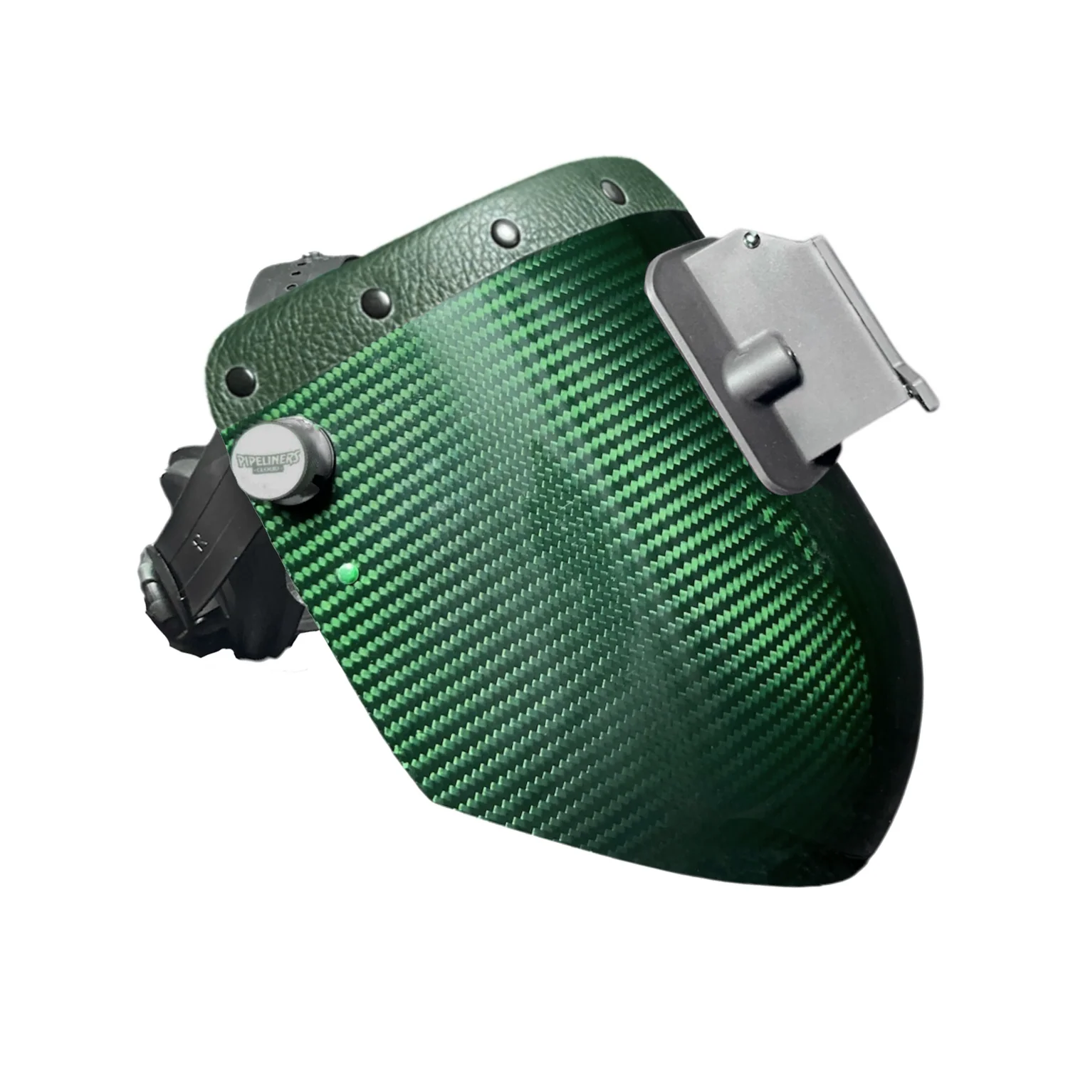 Candy Carbon Fiber Chopped Top Leather Welding Hood - Image 33