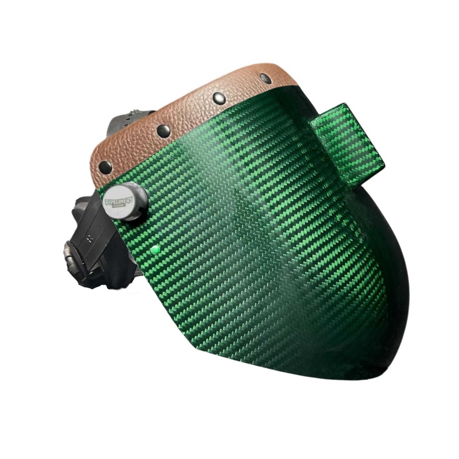Candy Carbon Fiber Chopped Top Leather Welding Hood - Image 35