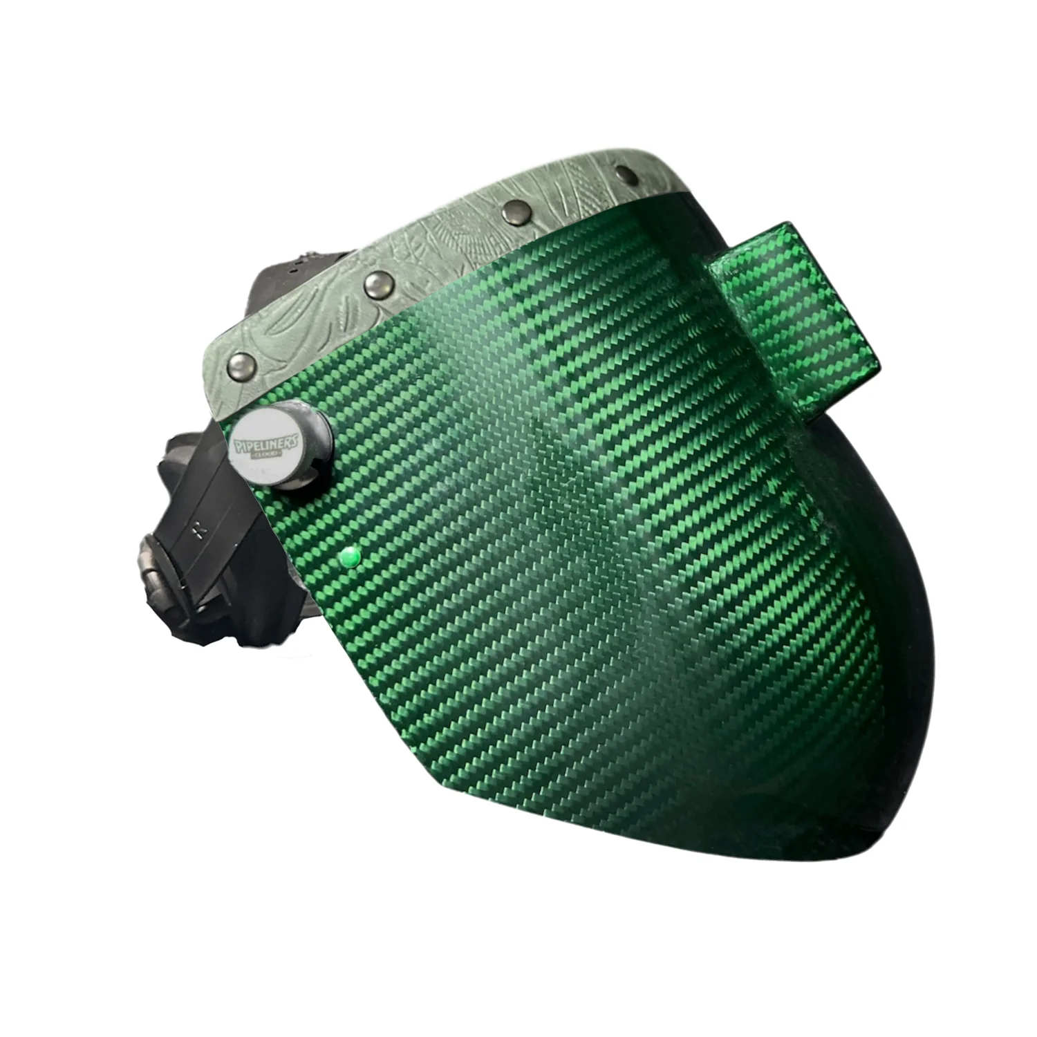 Candy Carbon Fiber Chopped Top Leather Welding Hood - Image 37