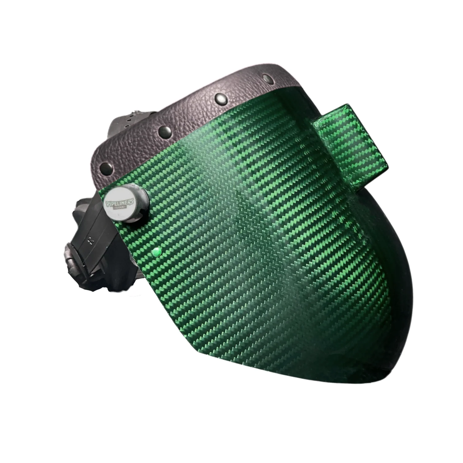 Candy Carbon Fiber Chopped Top Leather Welding Hood - Image 39