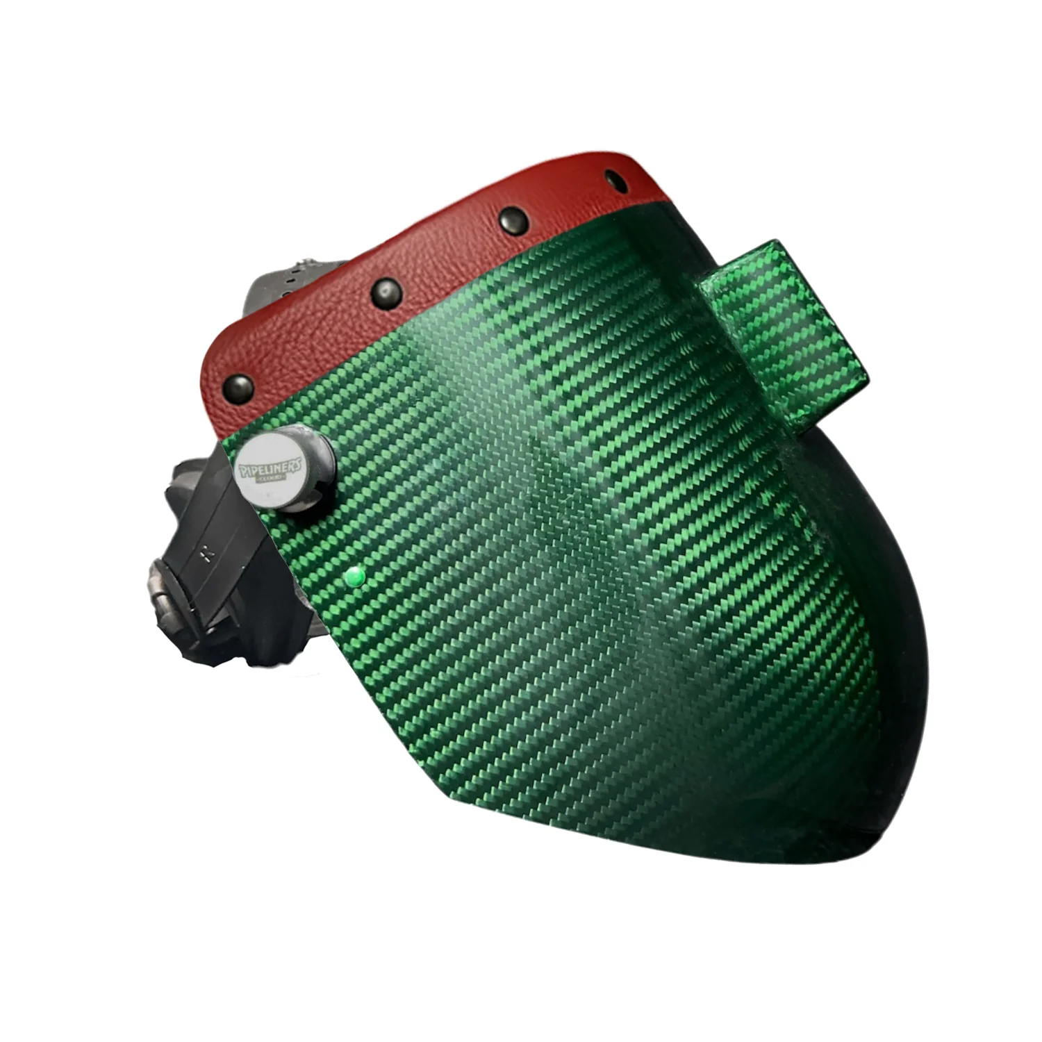 Candy Carbon Fiber Chopped Top Leather Welding Hood - Image 40