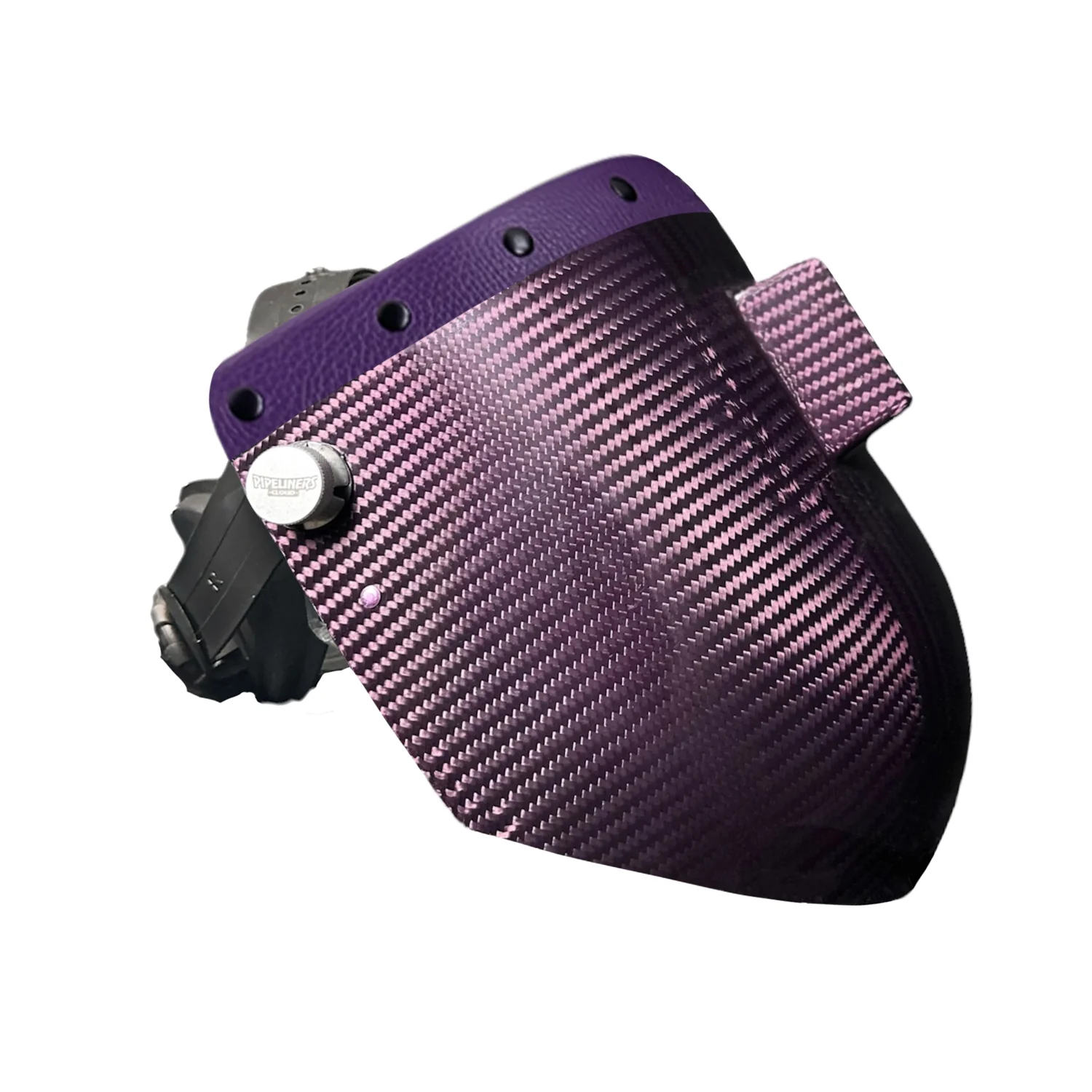 Candy Carbon Fiber Chopped Top Leather Welding Hood - Image 47