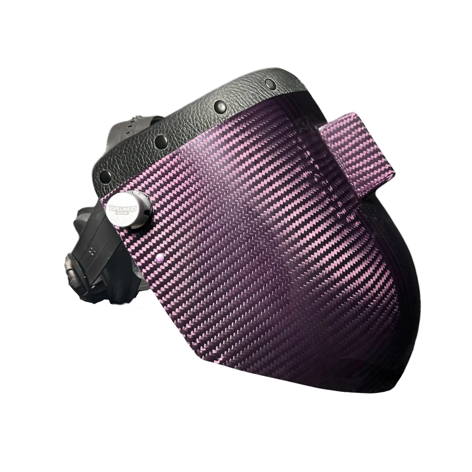 Candy Carbon Fiber Chopped Top Leather Welding Hood - Image 50