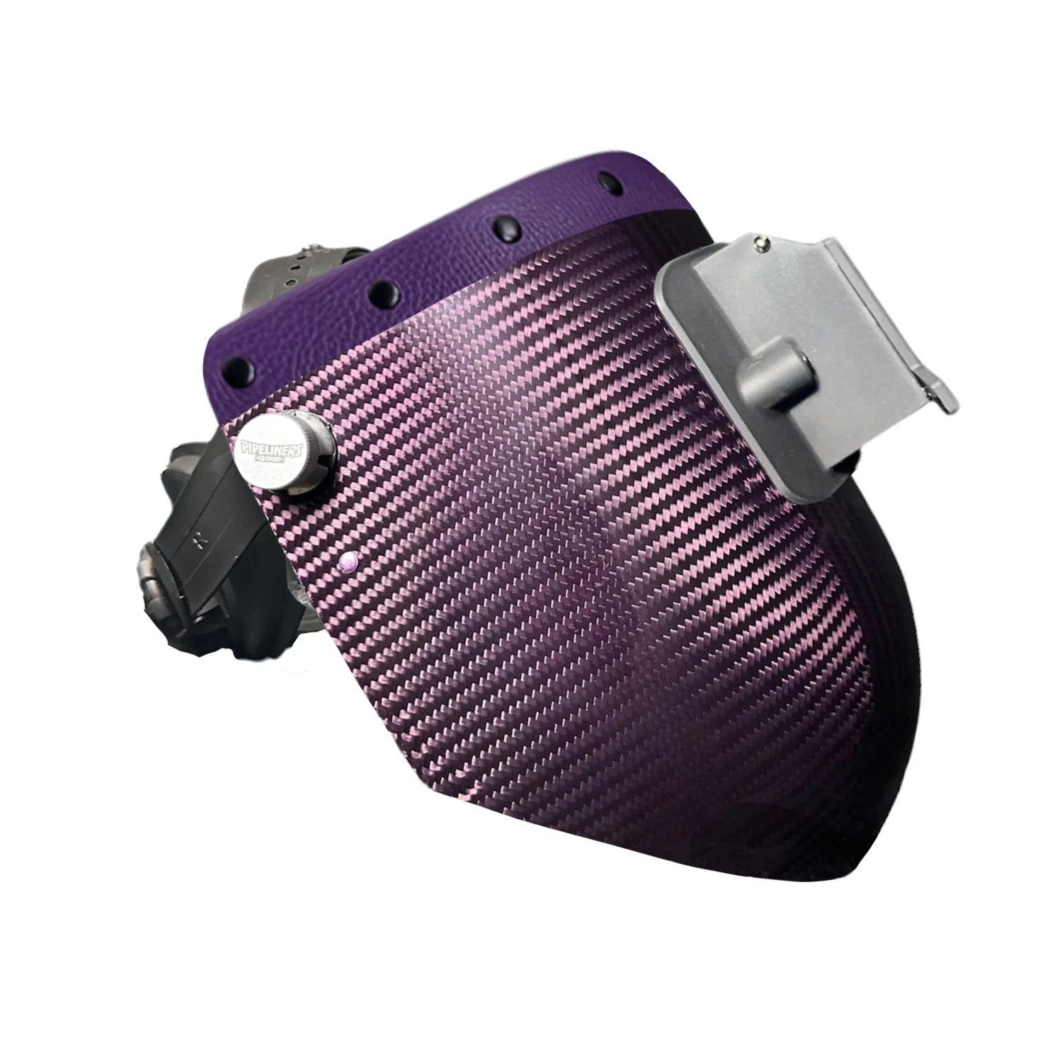Candy Carbon Fiber Chopped Top Leather Welding Hood - Image 52