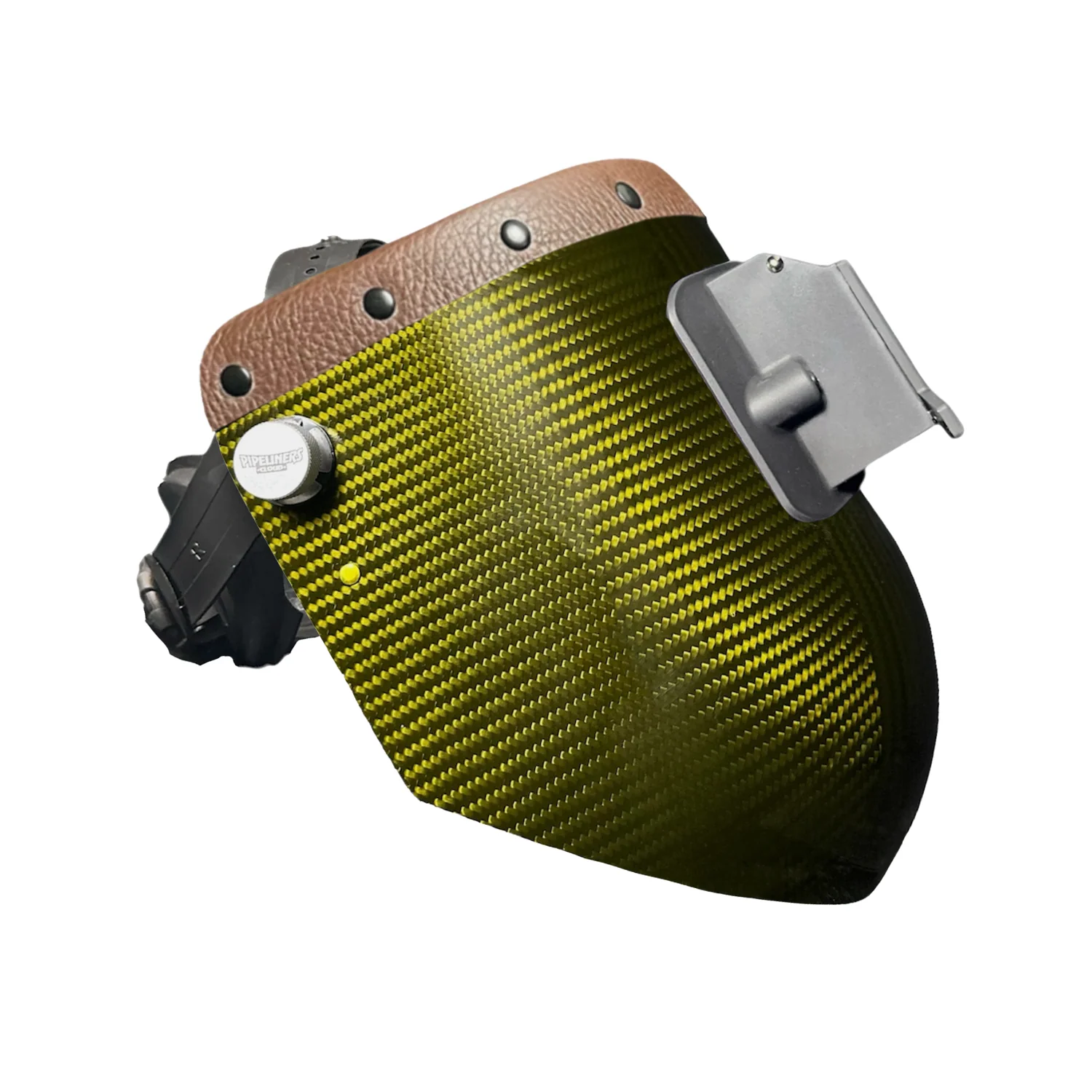 Candy Carbon Fiber Chopped Top Leather Welding Hood - Image 53