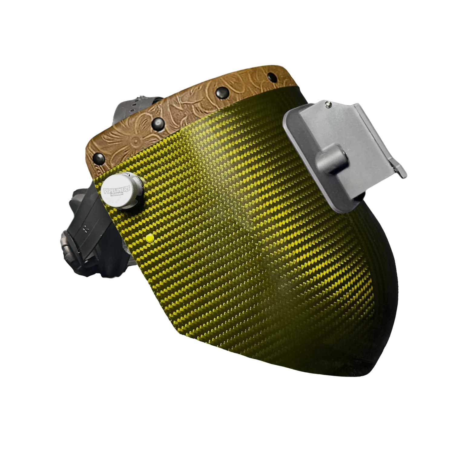 Candy Carbon Fiber Chopped Top Leather Welding Hood - Image 54