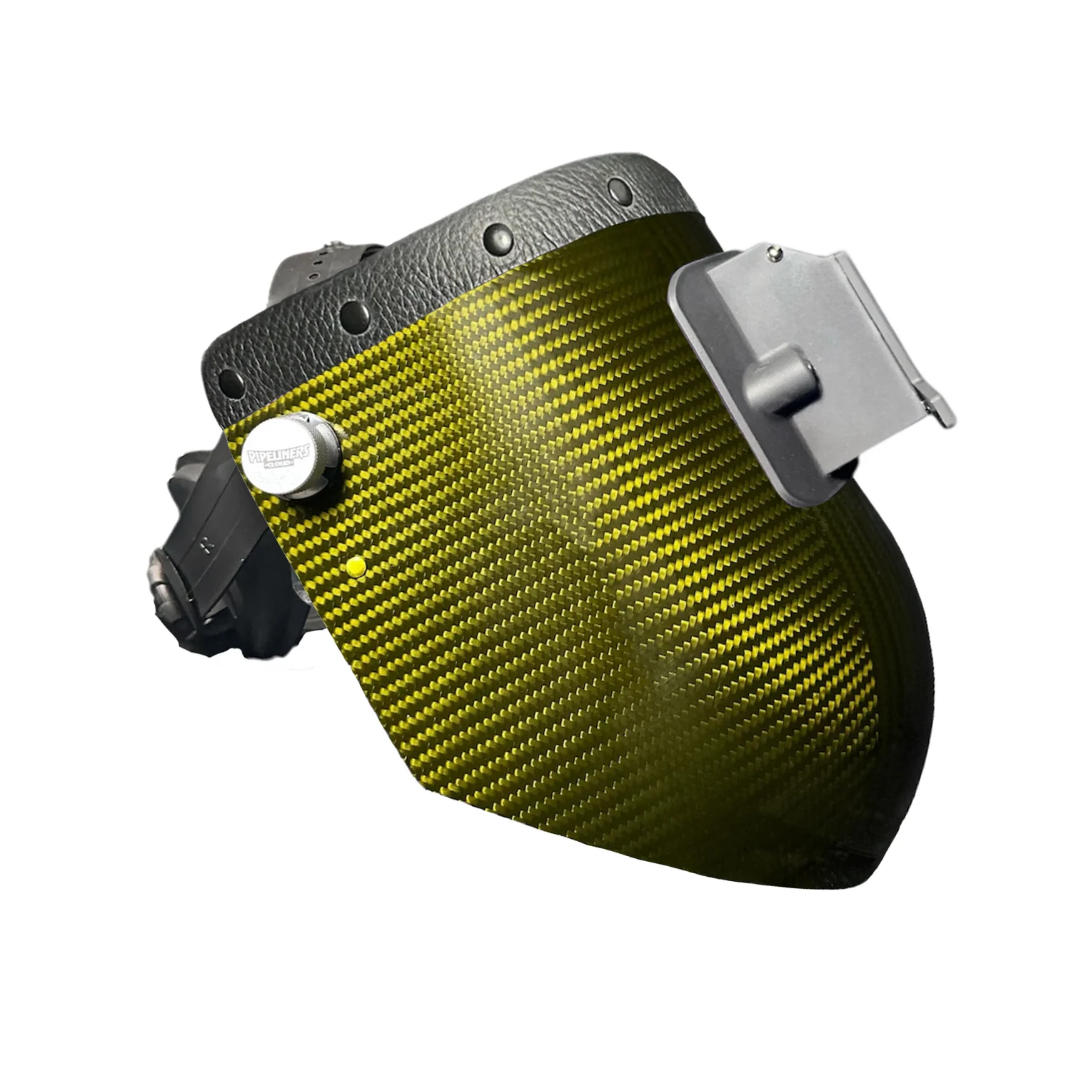Candy Carbon Fiber Chopped Top Leather Welding Hood - Image 55