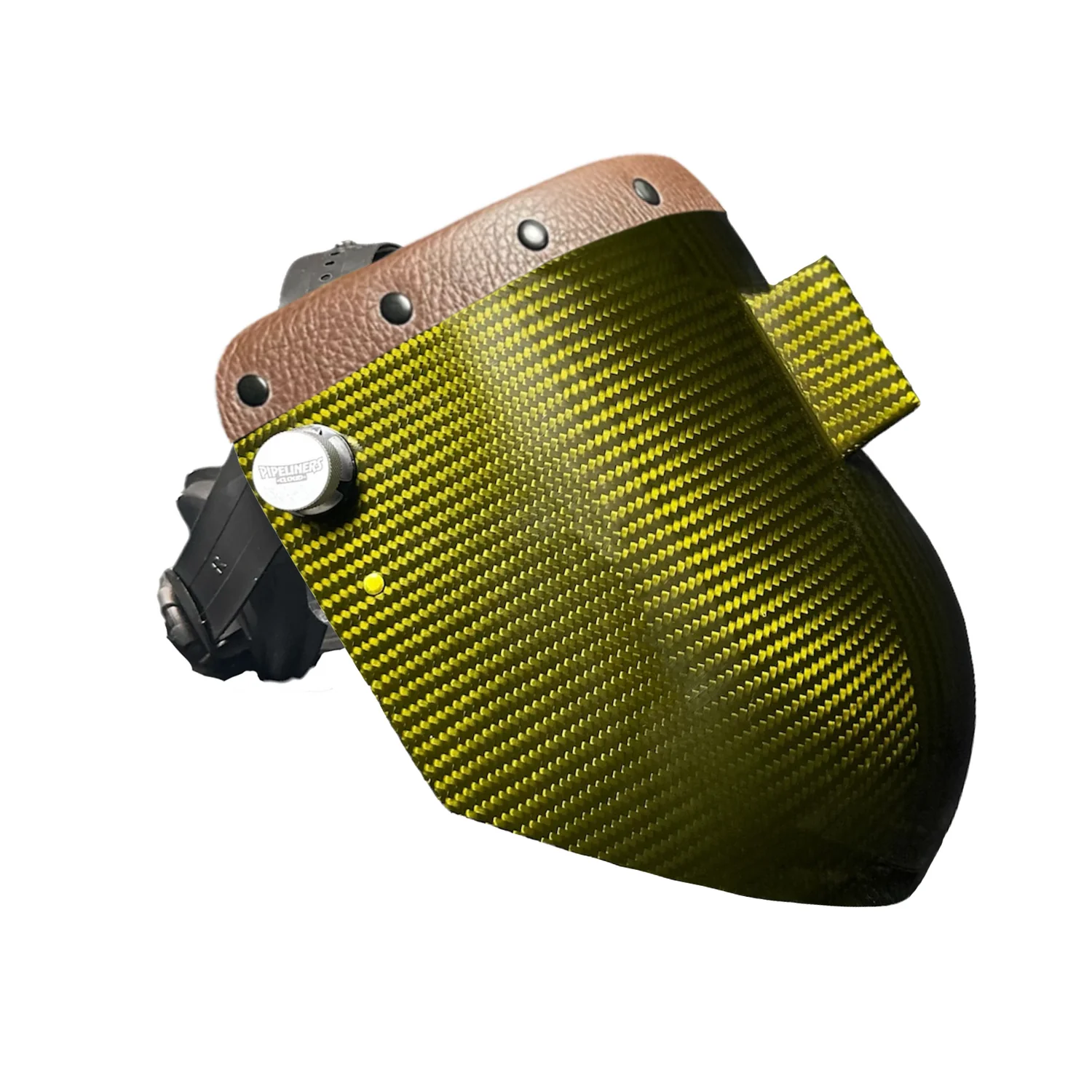Candy Carbon Fiber Chopped Top Leather Welding Hood - Image 58