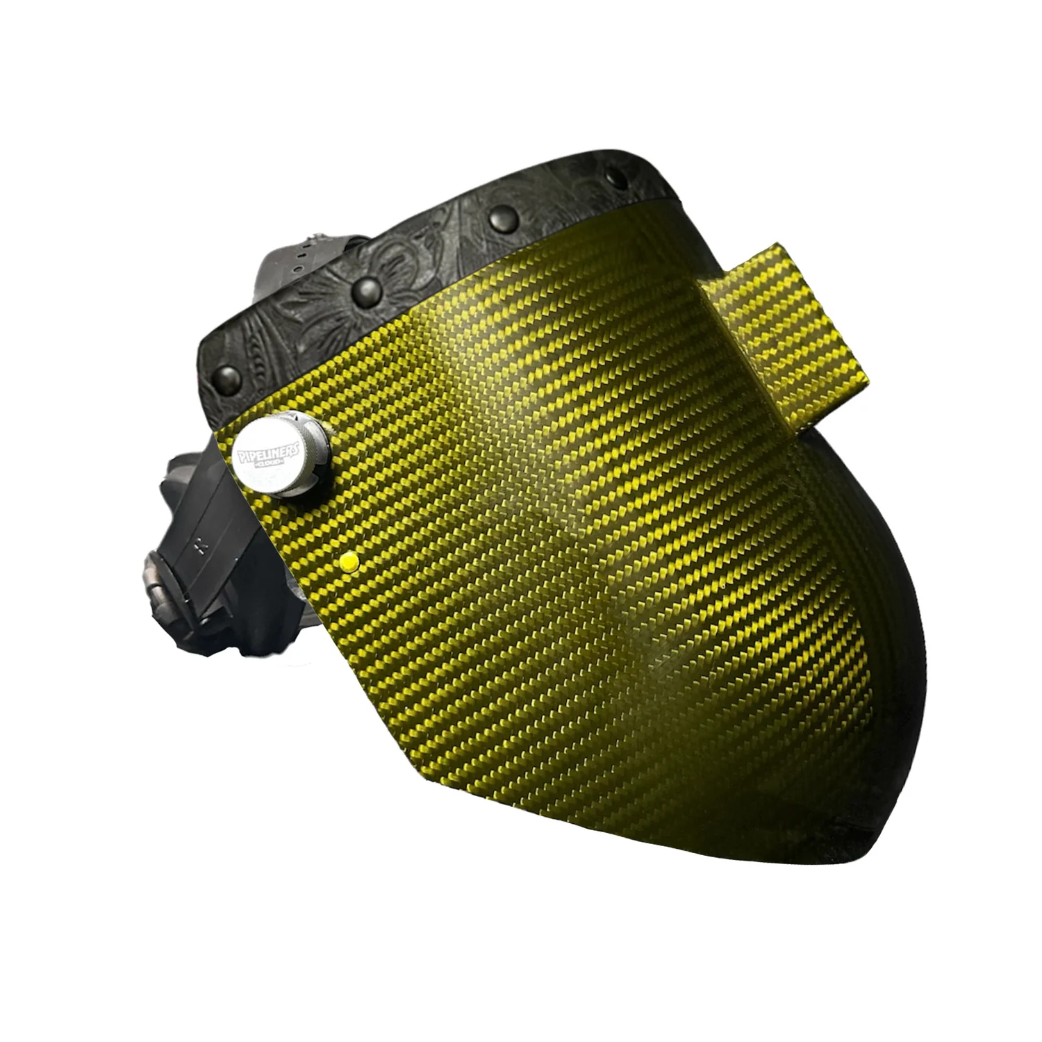Candy Carbon Fiber Chopped Top Leather Welding Hood - Image 61