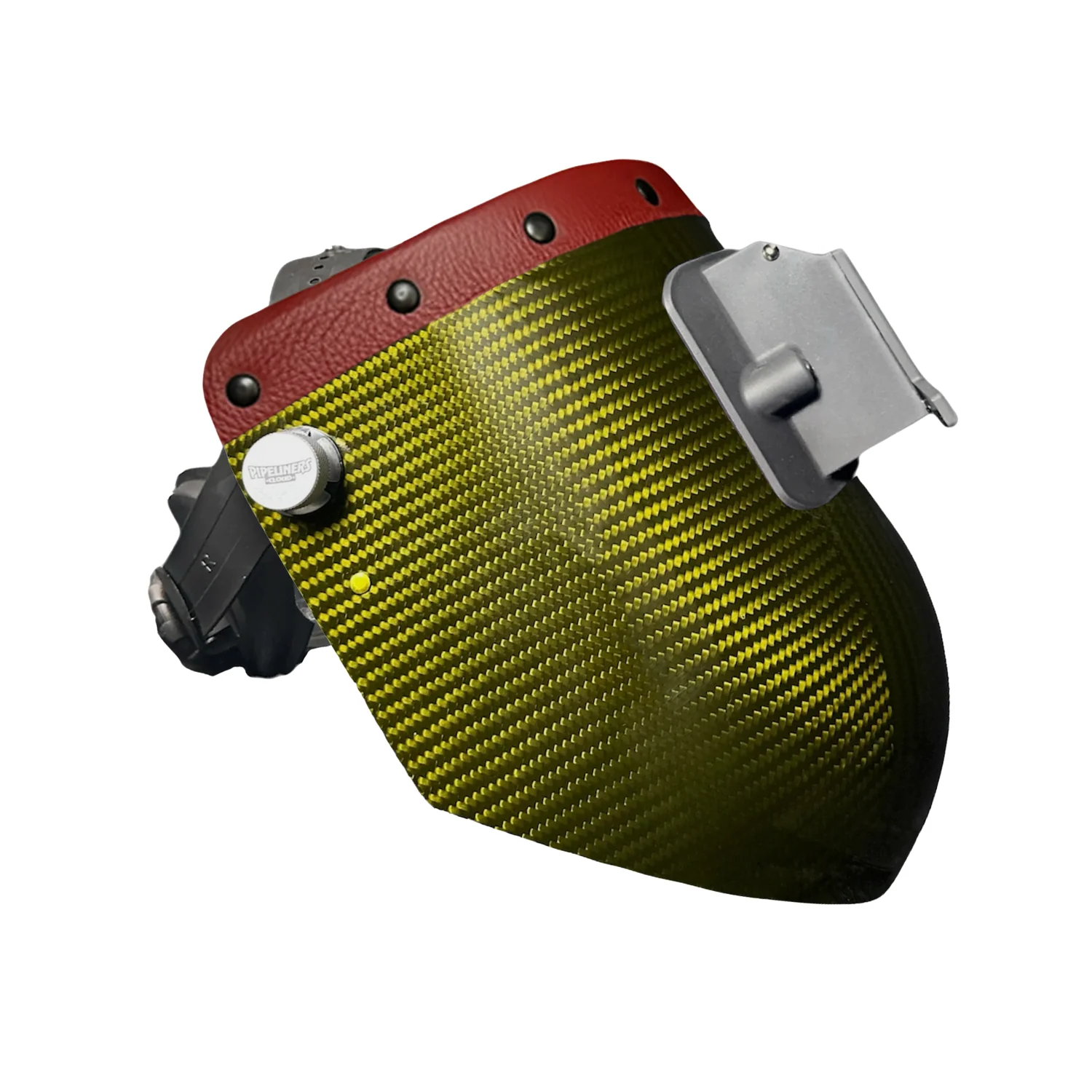 Candy Carbon Fiber Chopped Top Leather Welding Hood - Image 62