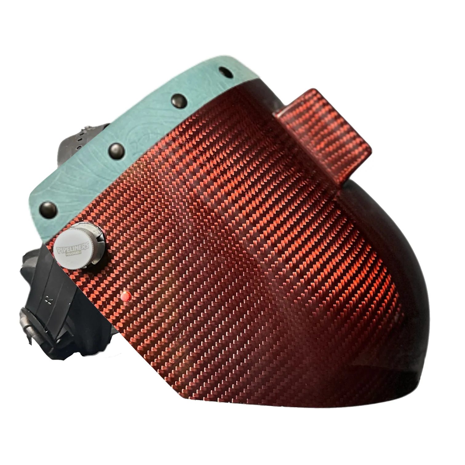 Candy Carbon Fiber Chopped Top Leather Welding Hood - Image 64