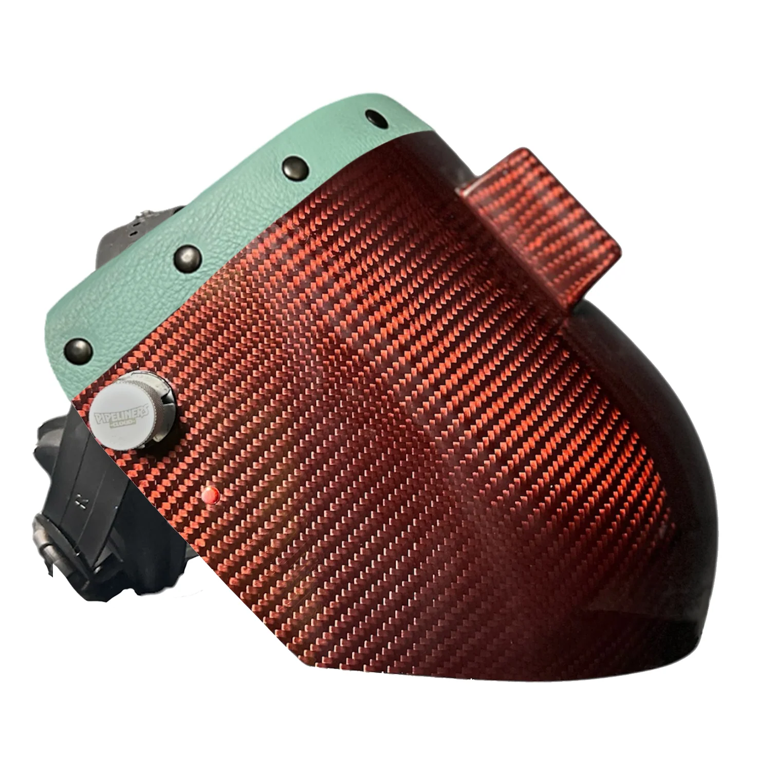 Candy Carbon Fiber Chopped Top Leather Welding Hood - Image 65