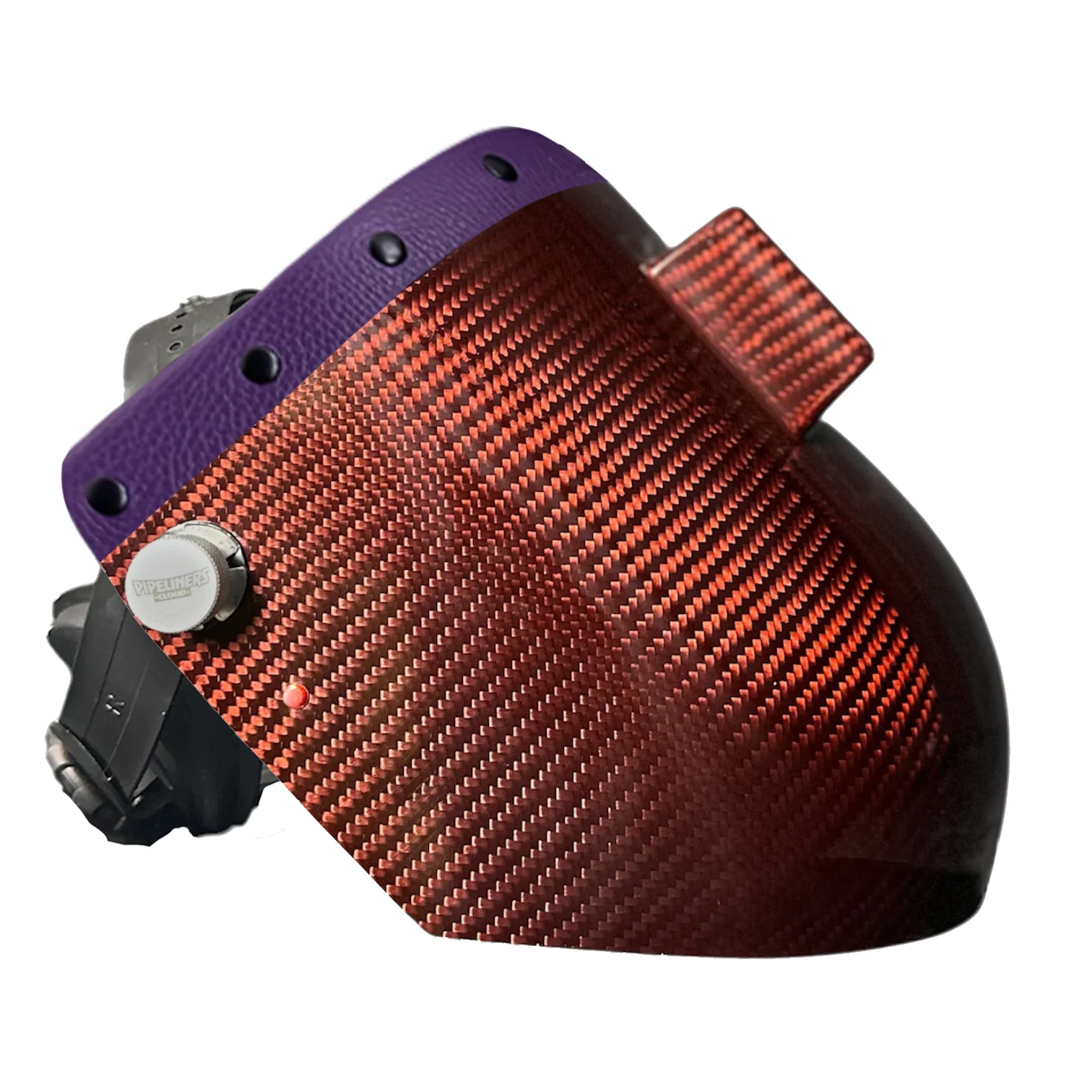 Candy Carbon Fiber Chopped Top Leather Welding Hood - Image 66