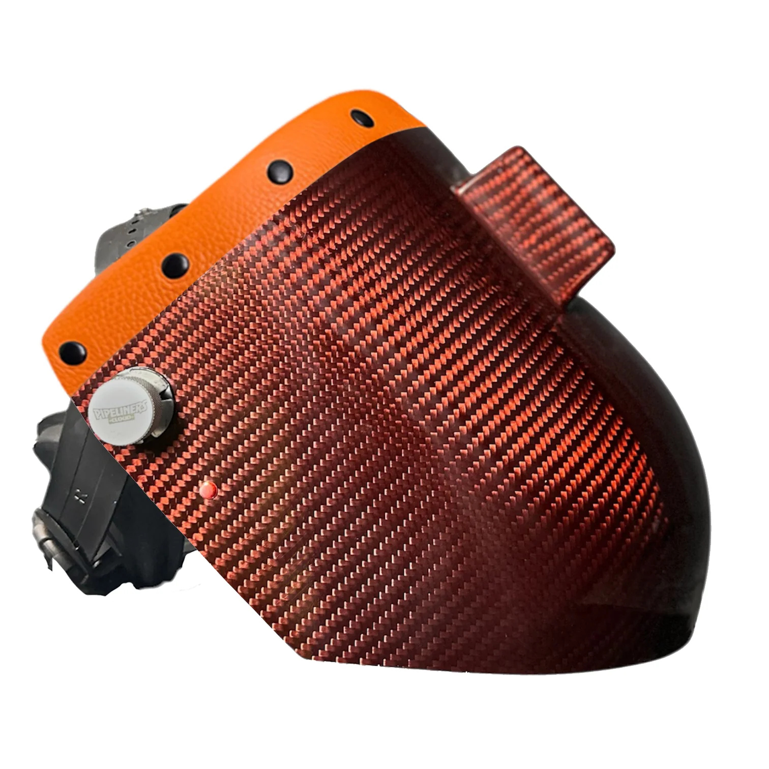 Candy Carbon Fiber Chopped Top Leather Welding Hood - Image 67