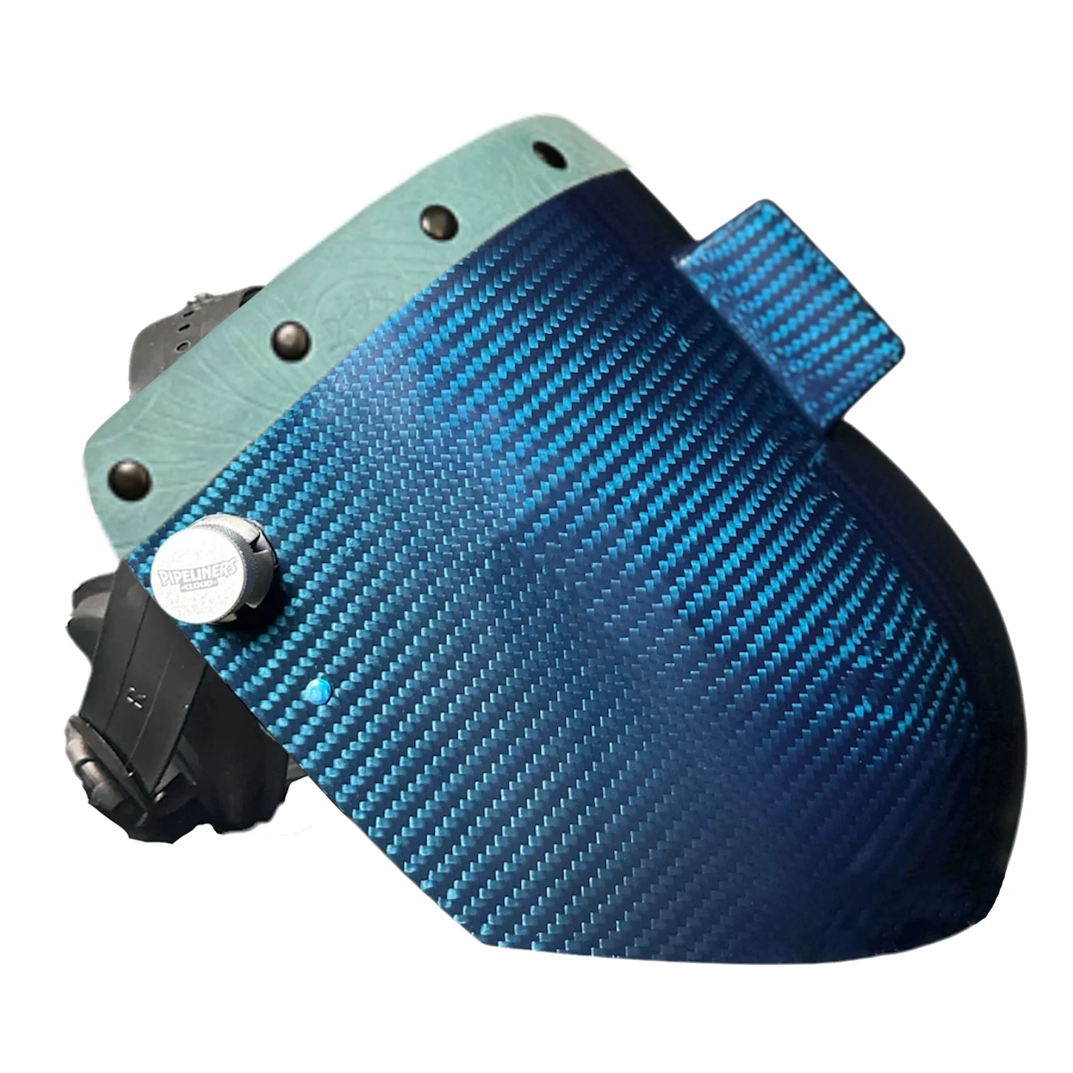 Candy Carbon Fiber Chopped Top Leather Welding Hood - Image 69