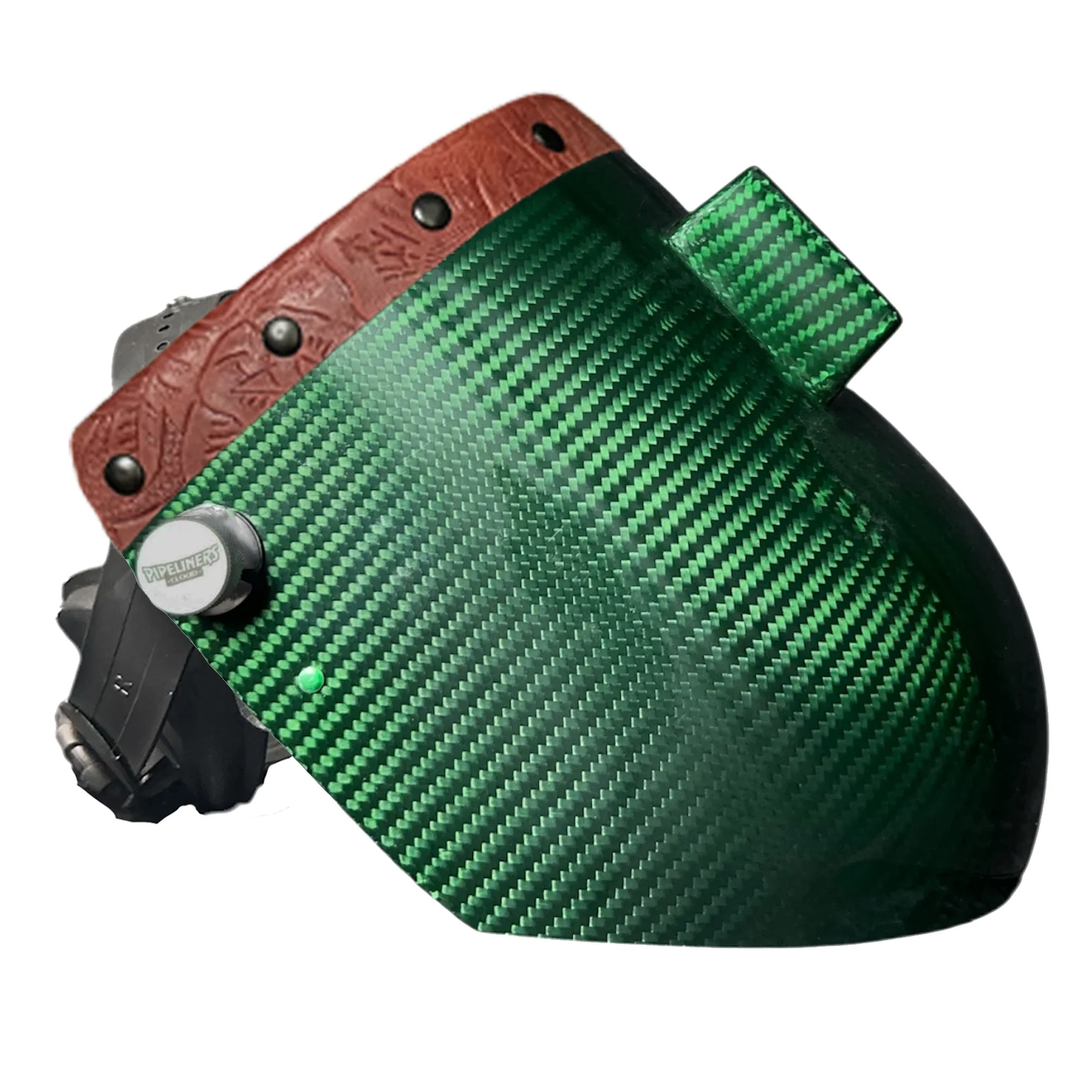 Candy Carbon Fiber Chopped Top Leather Welding Hood - Image 72