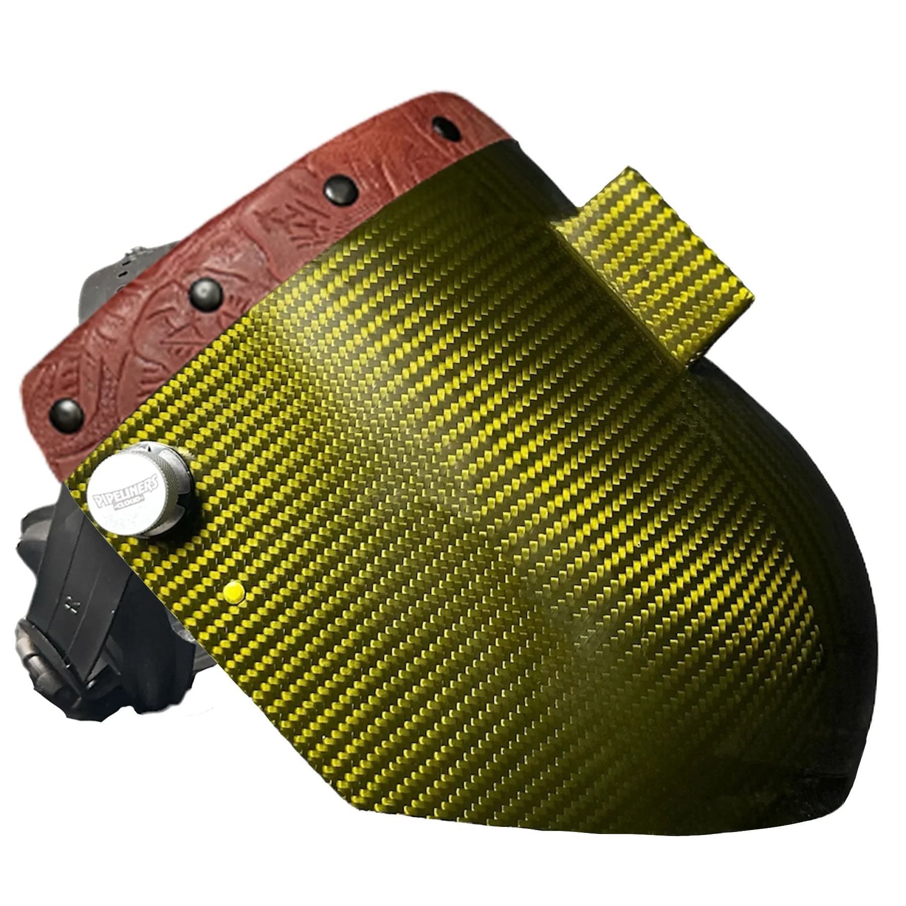 Candy Carbon Fiber Chopped Top Leather Welding Hood - Image 77