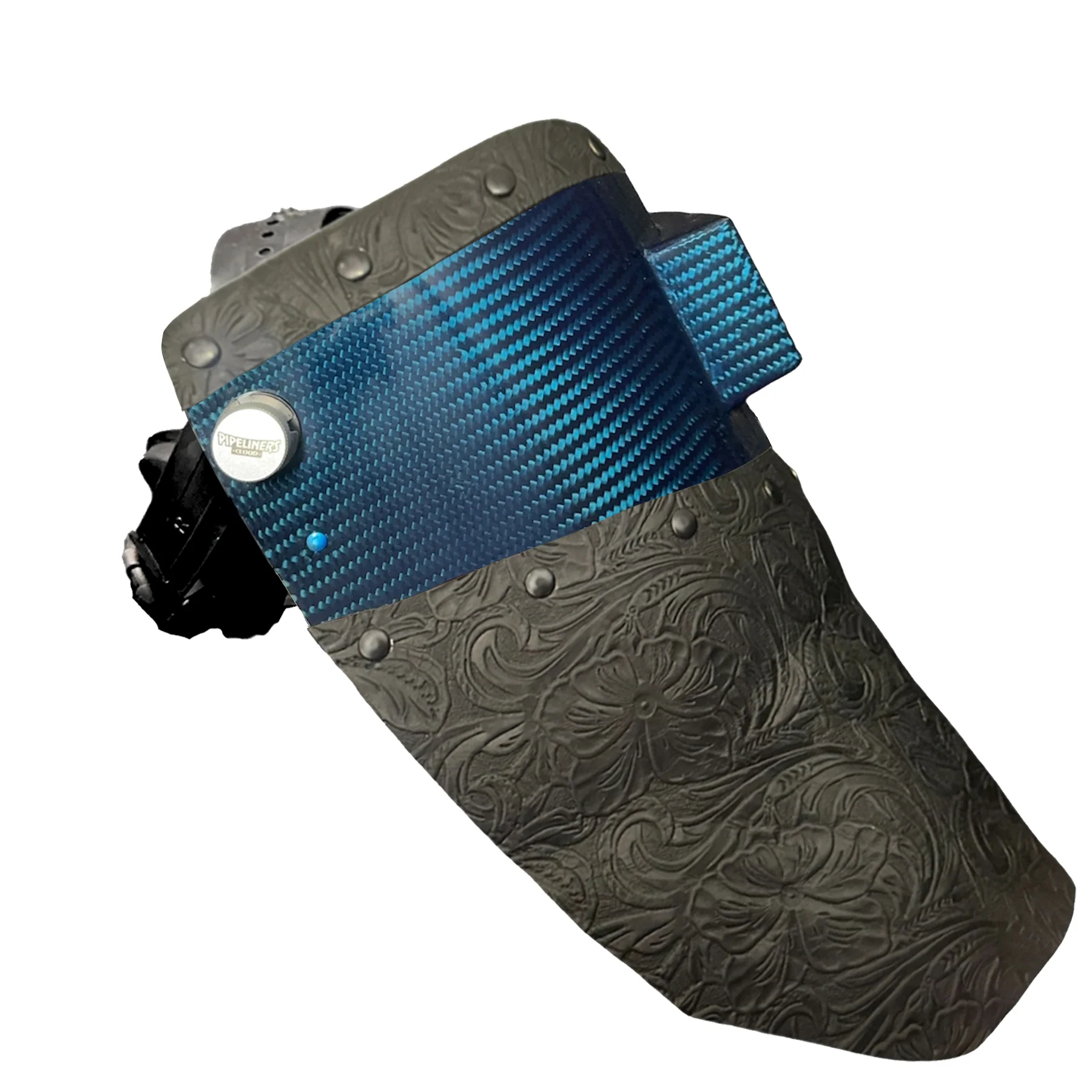Candy Carbon Fiber Chopped Top & Bottom Leather Welding Hood - Image 12