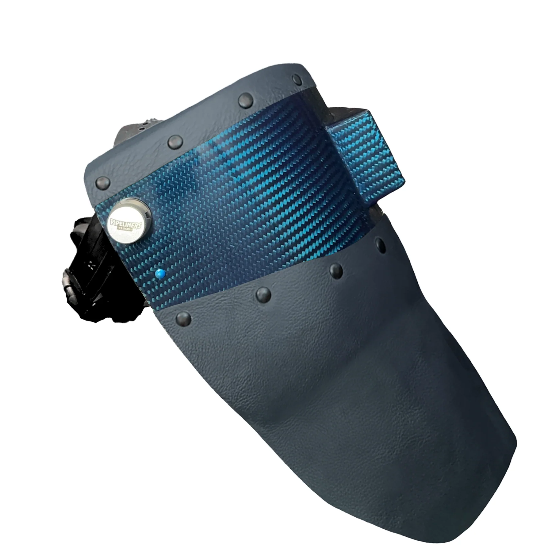 Candy Carbon Fiber Chopped Top & Bottom Leather Welding Hood - Image 14